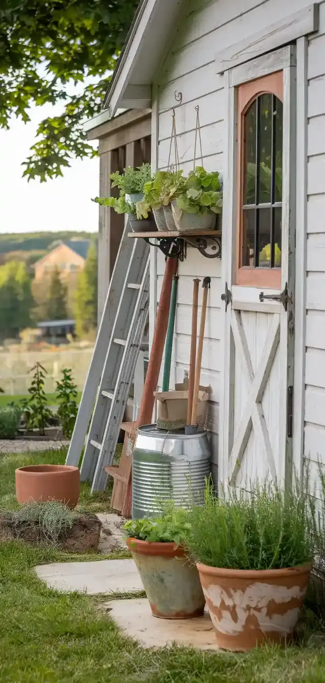Country Farmhouse Garden Shed Decorating