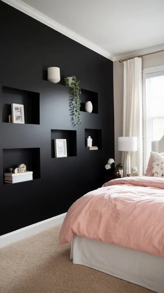 12 Striking Black Accent Wall Bedroom ideas