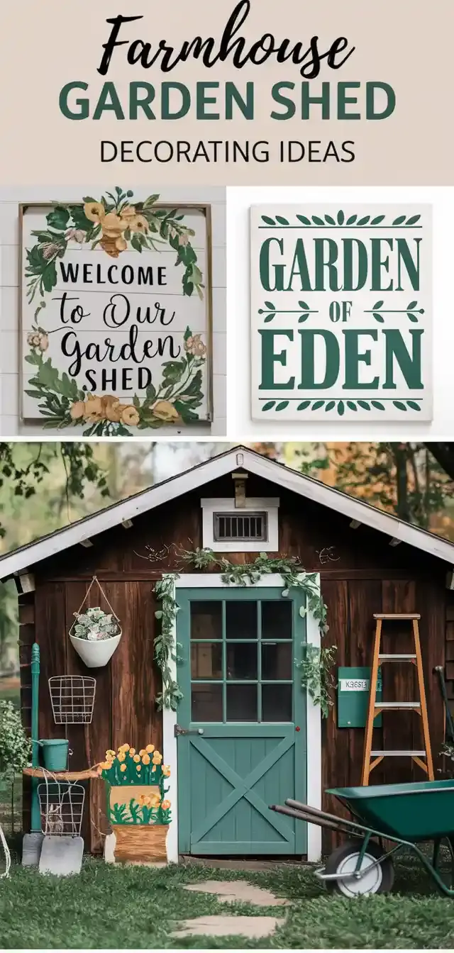 Country Farmhouse Garden Shed Decorating