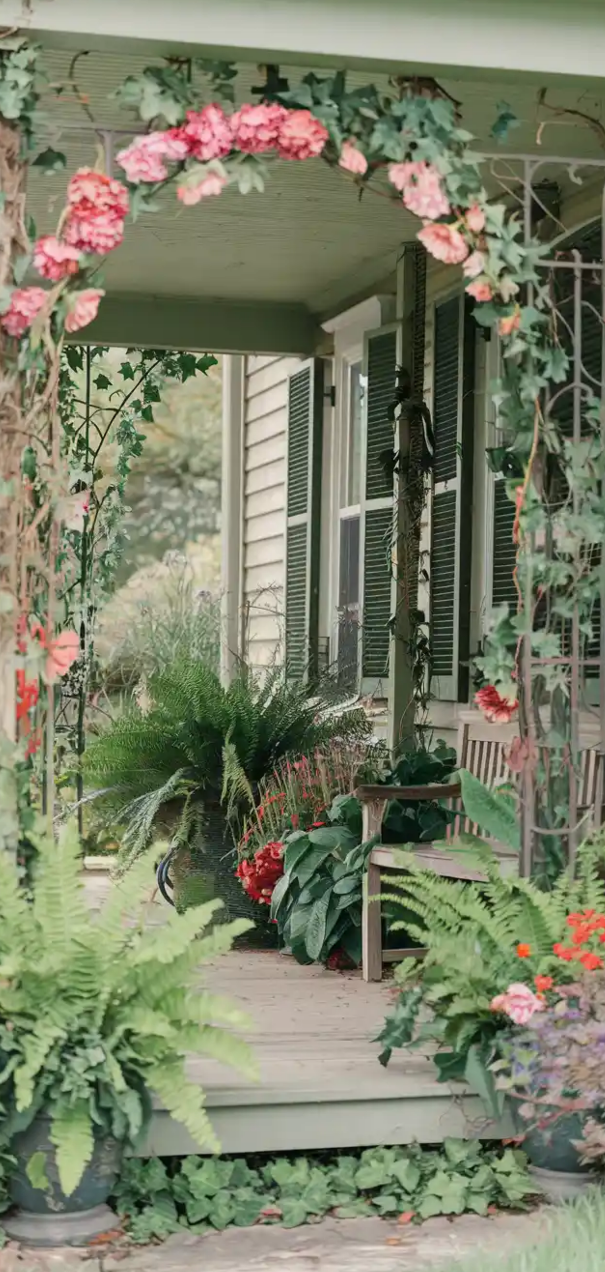 Floral-Filled Porch Garden Ideas
