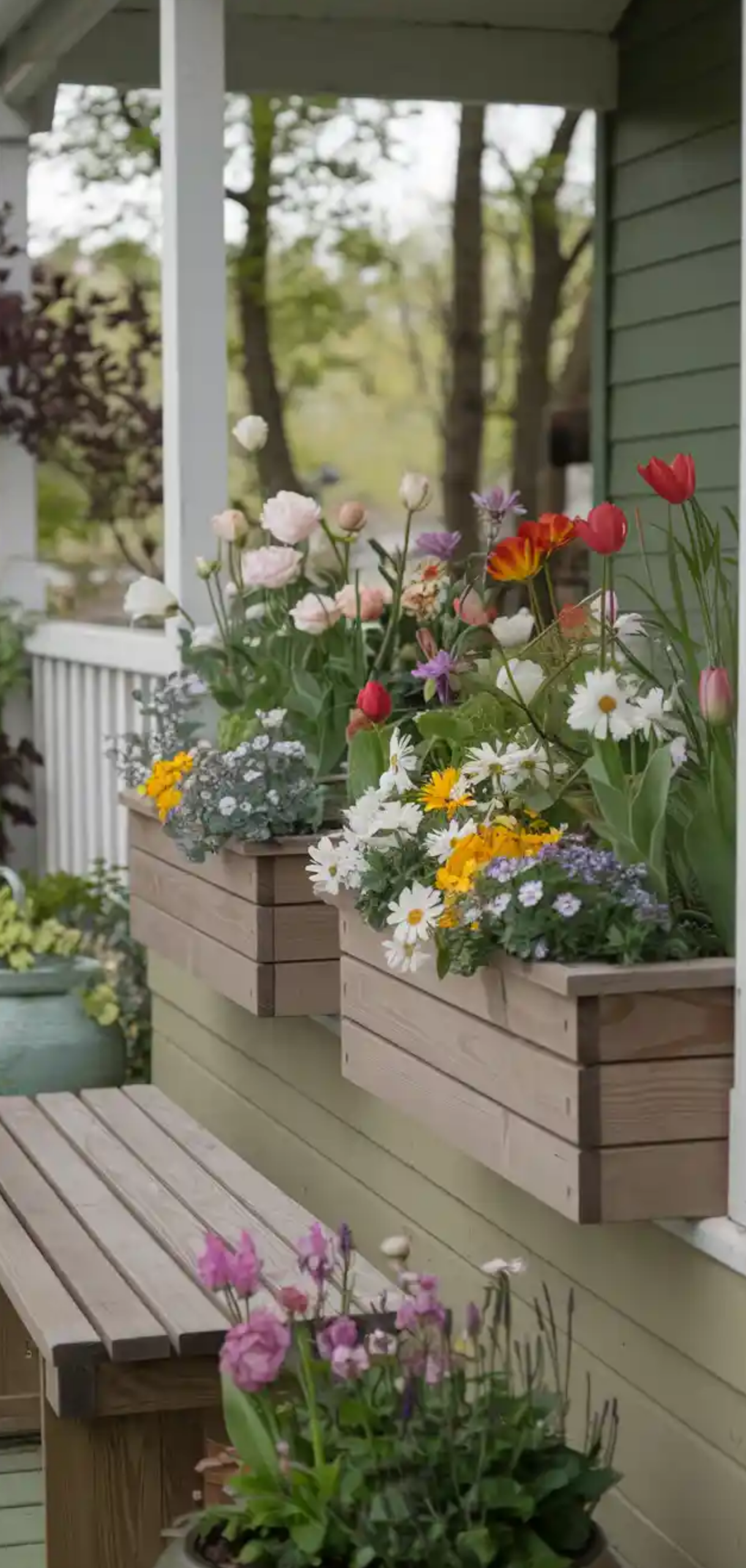 Floral-Filled Porch Garden Ideas