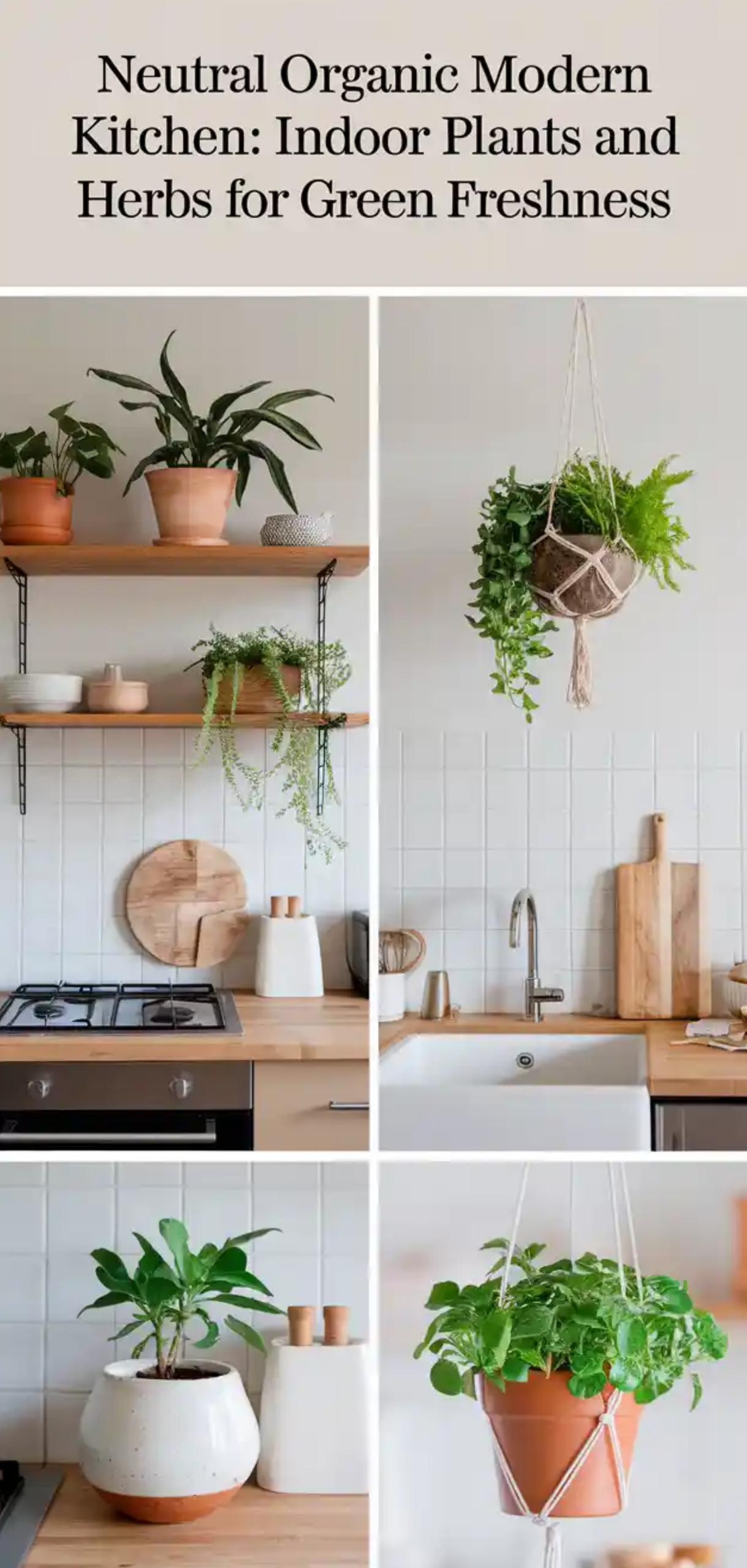 Earthy Neutral Organic Modern Kitchen Ideas