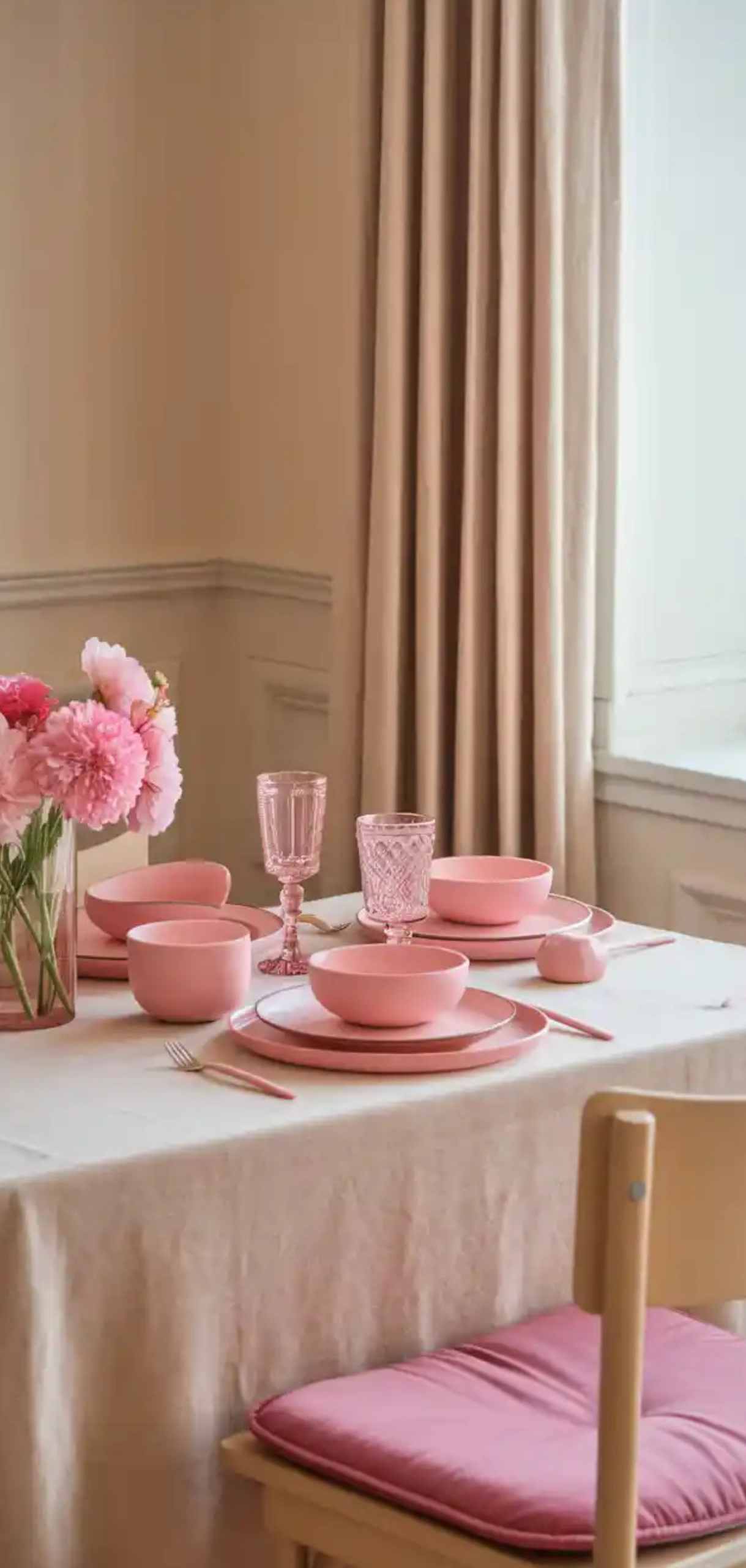 Easy Gentle Pink Accents