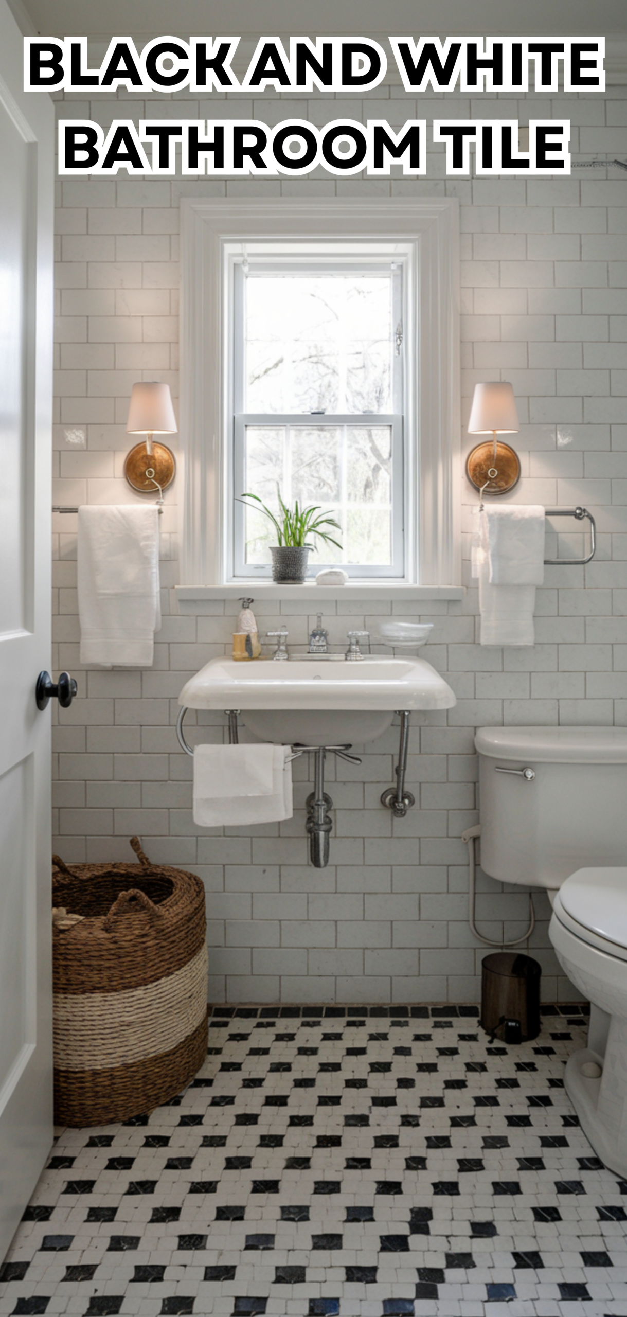 17 Amazing Black and White Bathroom Tile