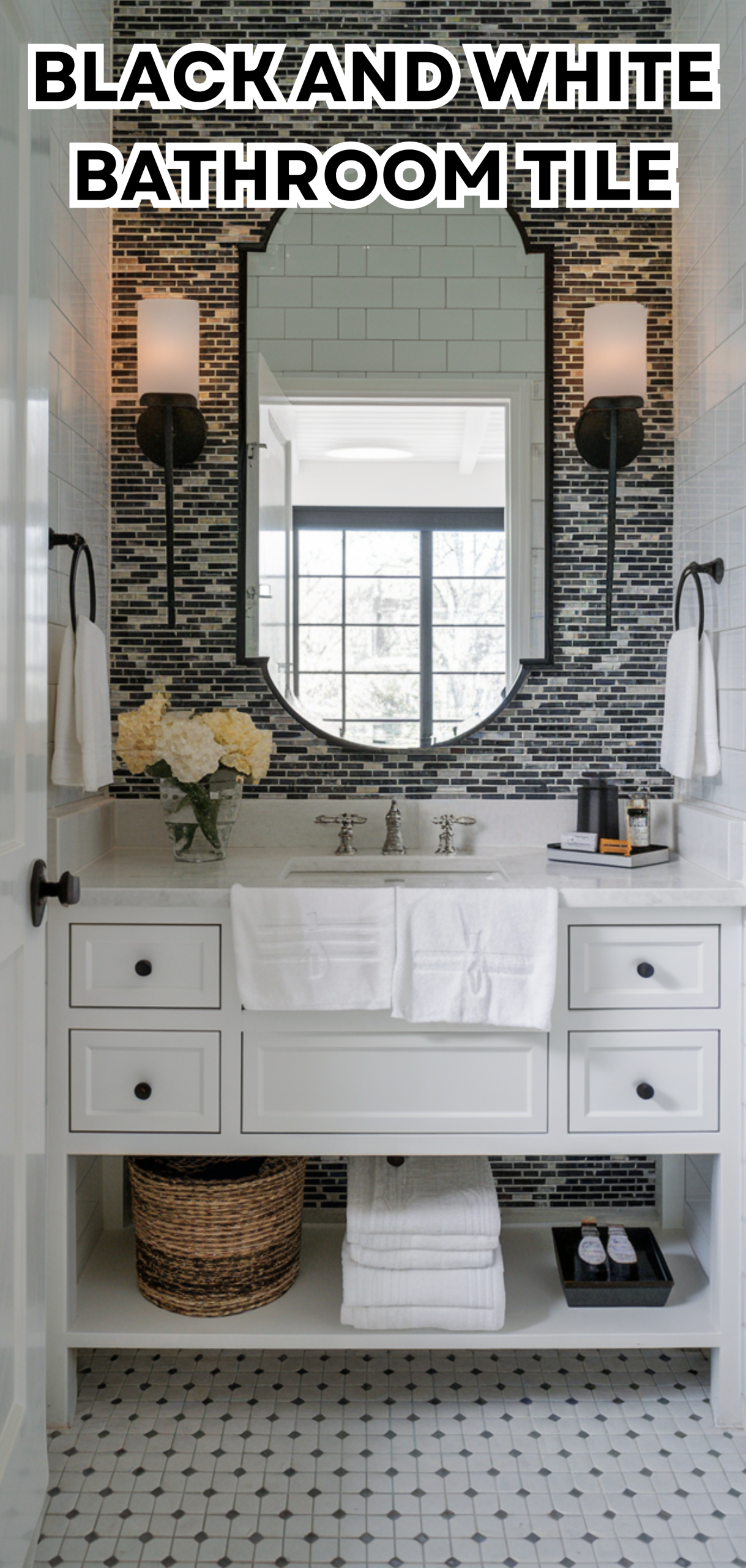 17 Amazing Black and White Bathroom Tile