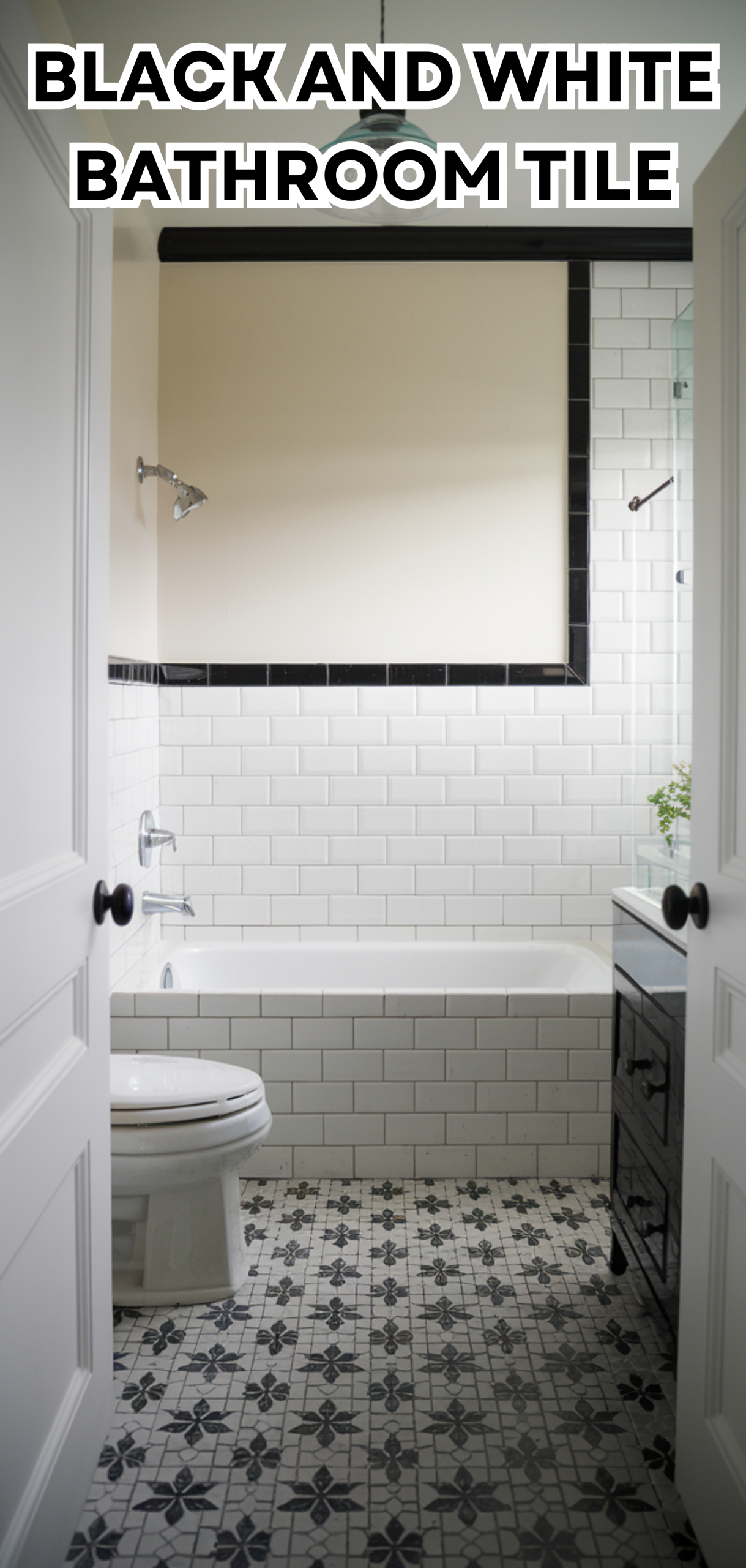 17 Amazing Black and White Bathroom Tile