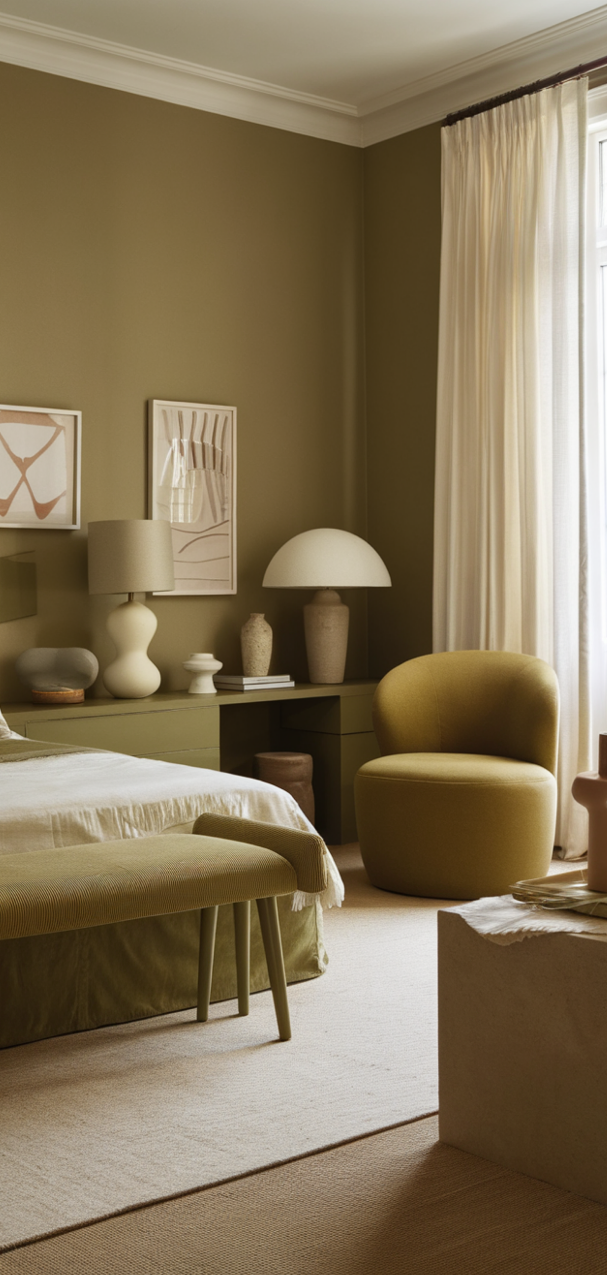 Best Olive Green Bedroom Ideas