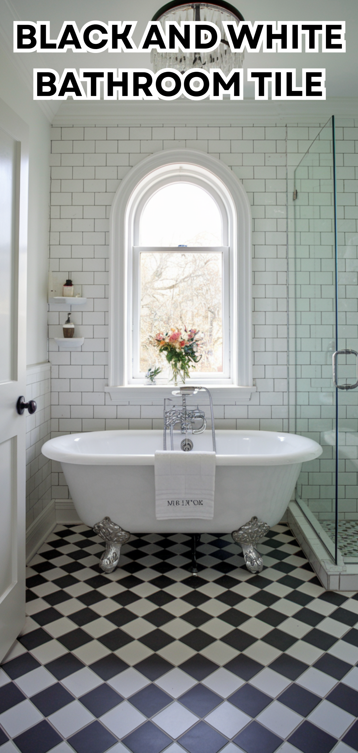 17 Amazing Black and White Bathroom Tile