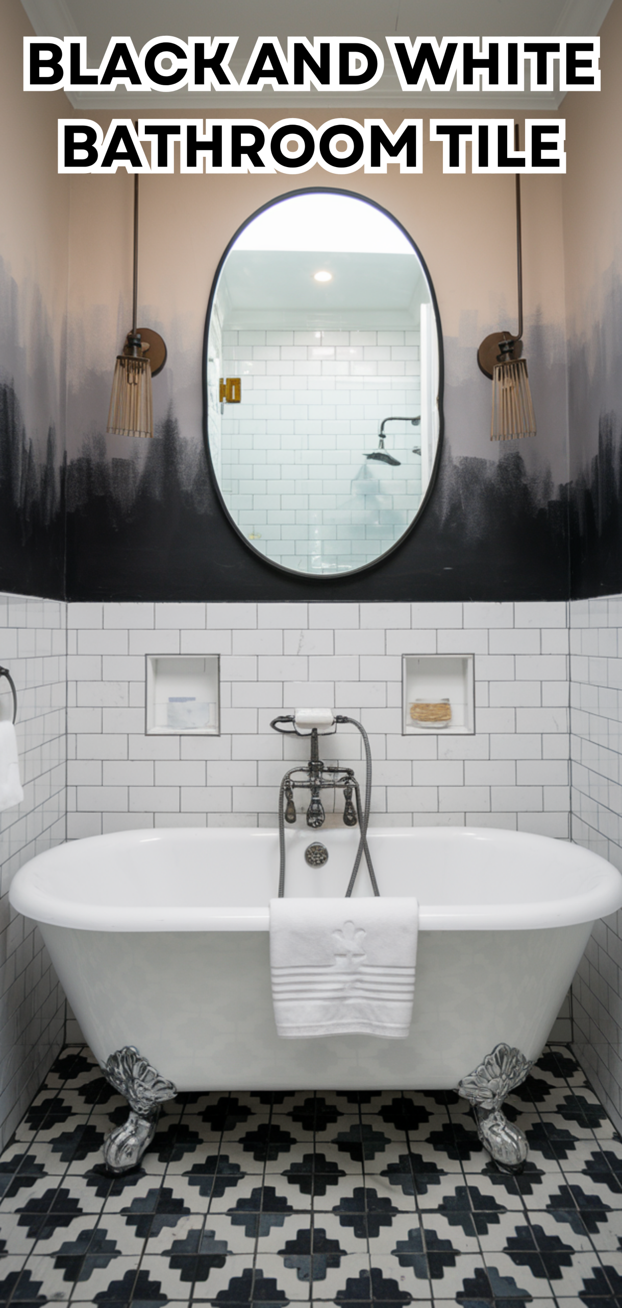 17 Amazing Black and White Bathroom Tile