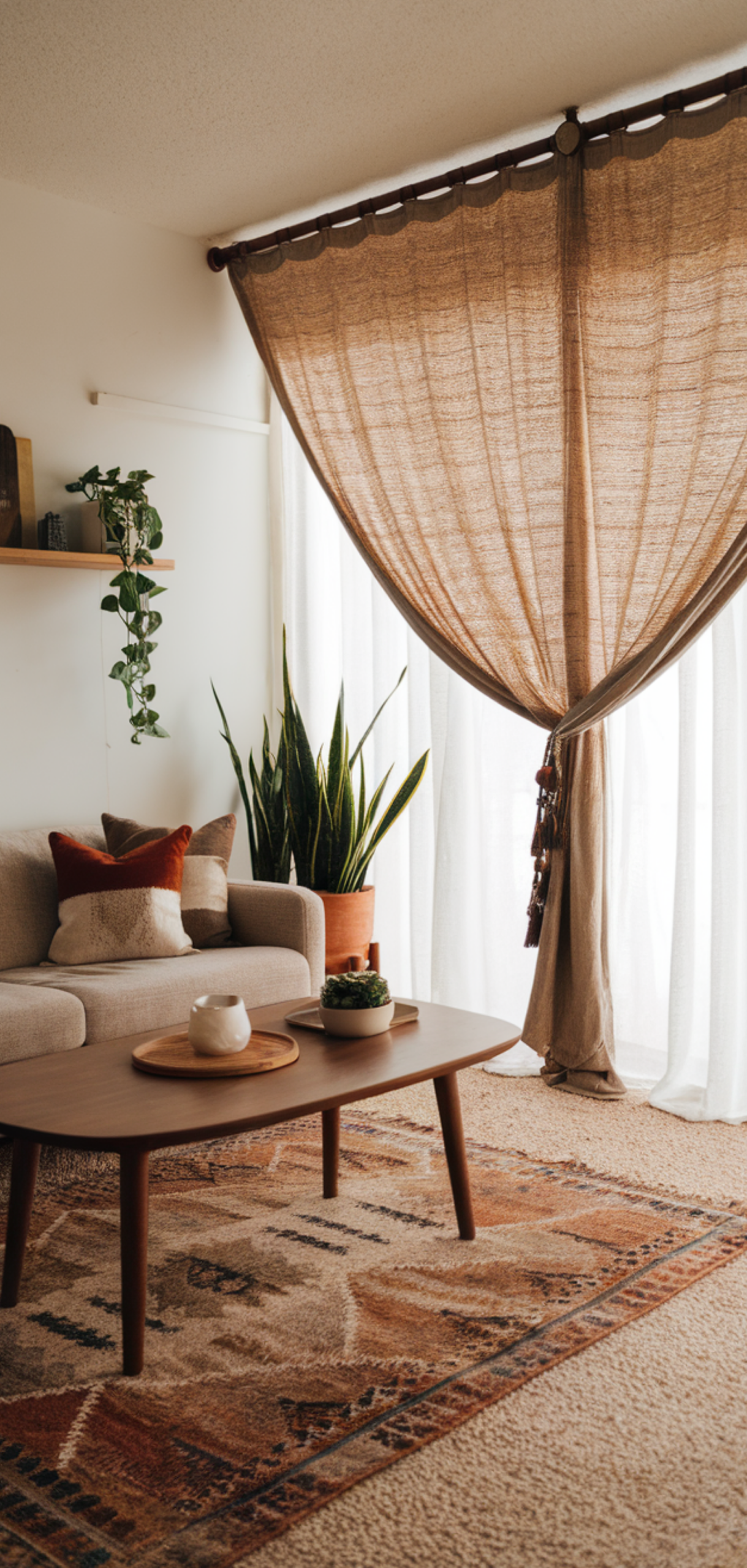 Gorgeous Boho Mid-Century Modern Living Room Ideas