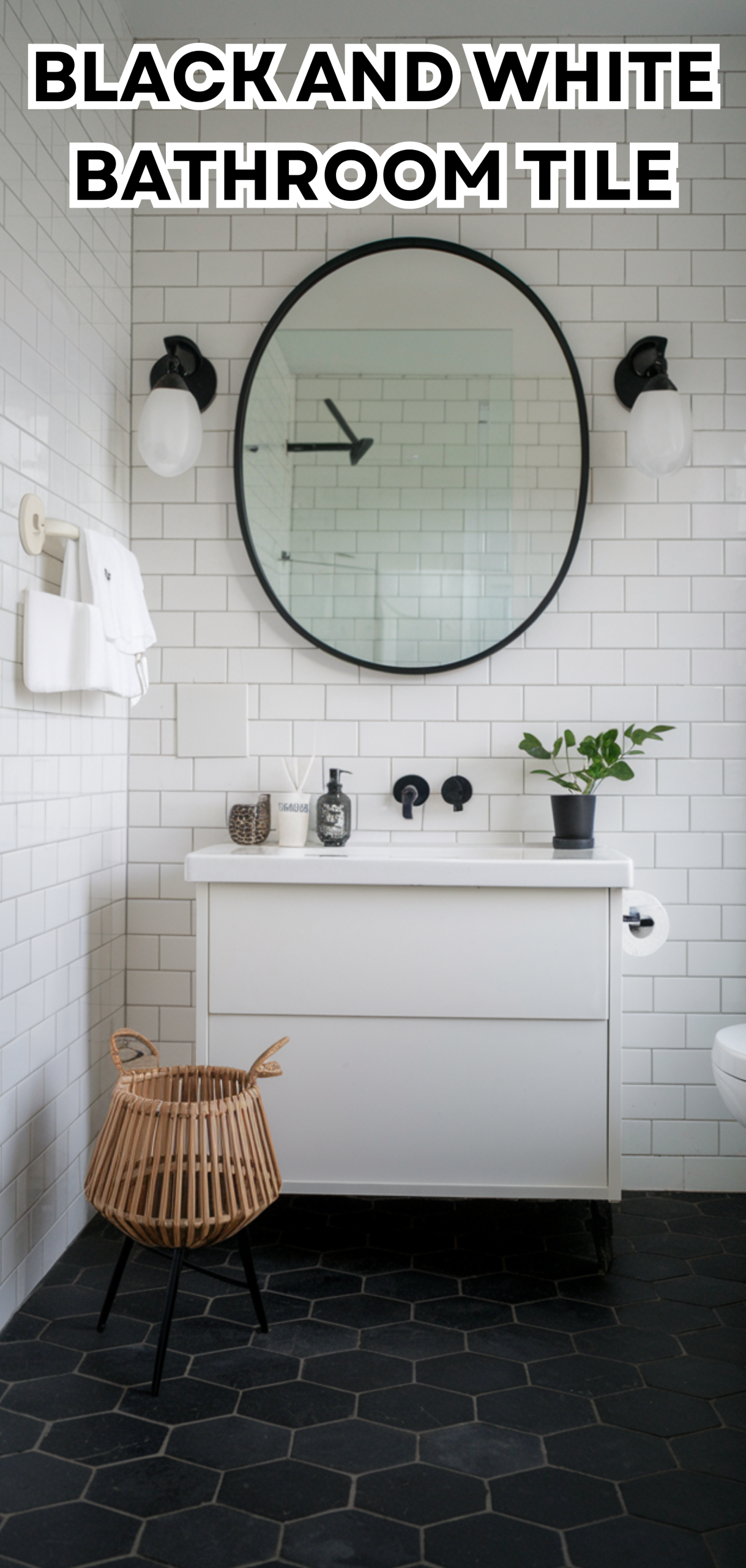 17 Amazing Black and White Bathroom Tile