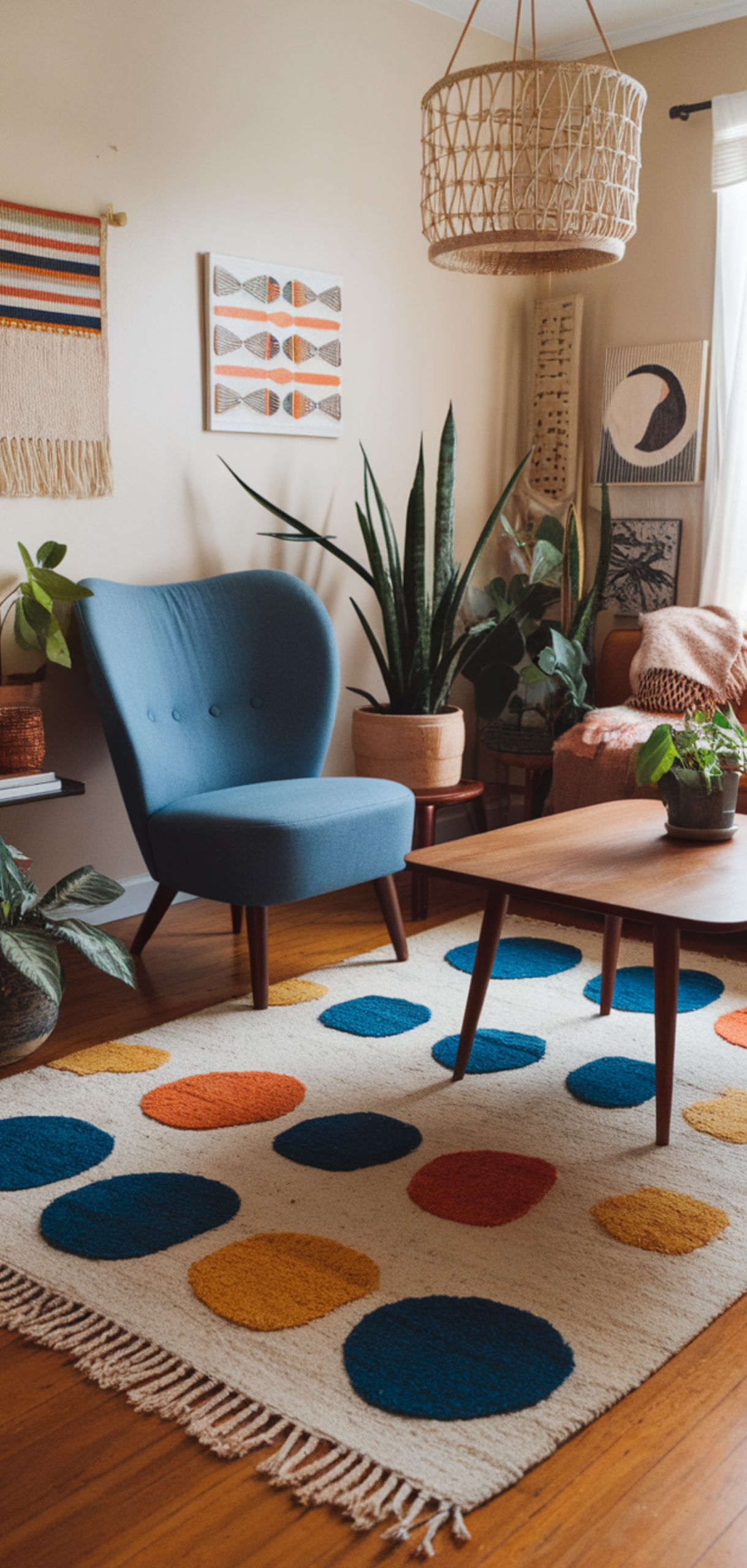 Gorgeous Boho Mid-Century Modern Living Room Ideas