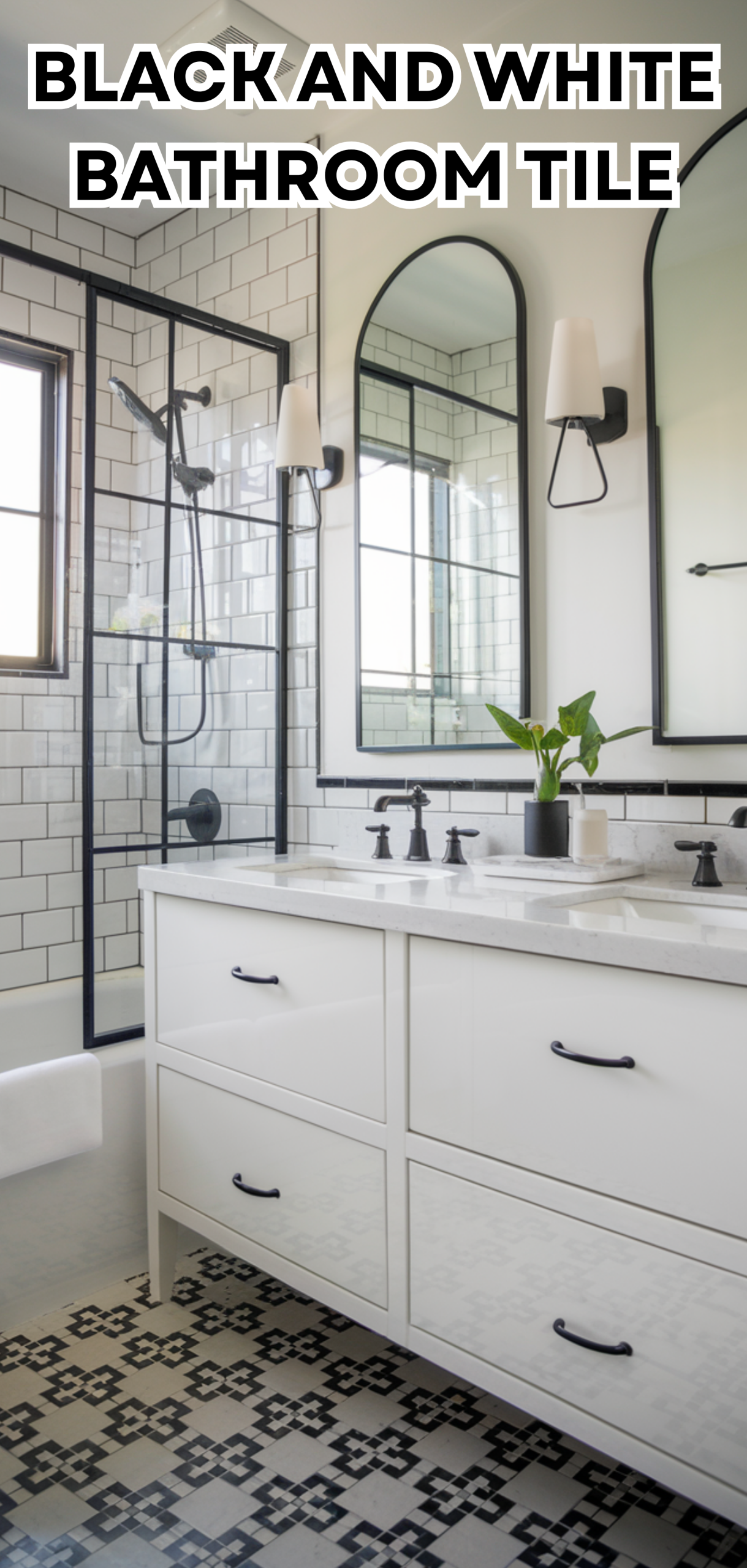 17 Amazing Black and White Bathroom Tile