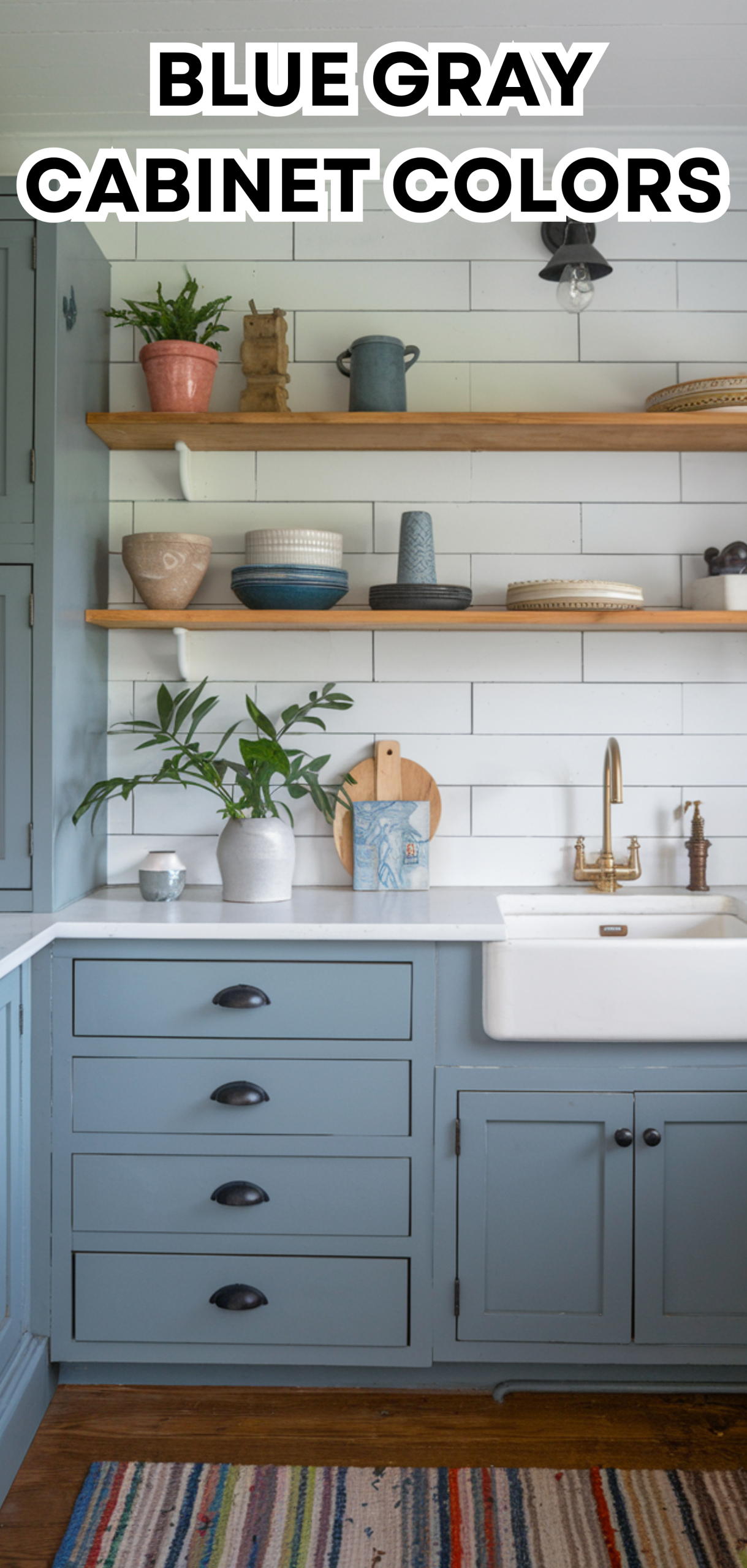 16 Blue Gray Cabinet Colors to Bring Calm to Your Kitchen