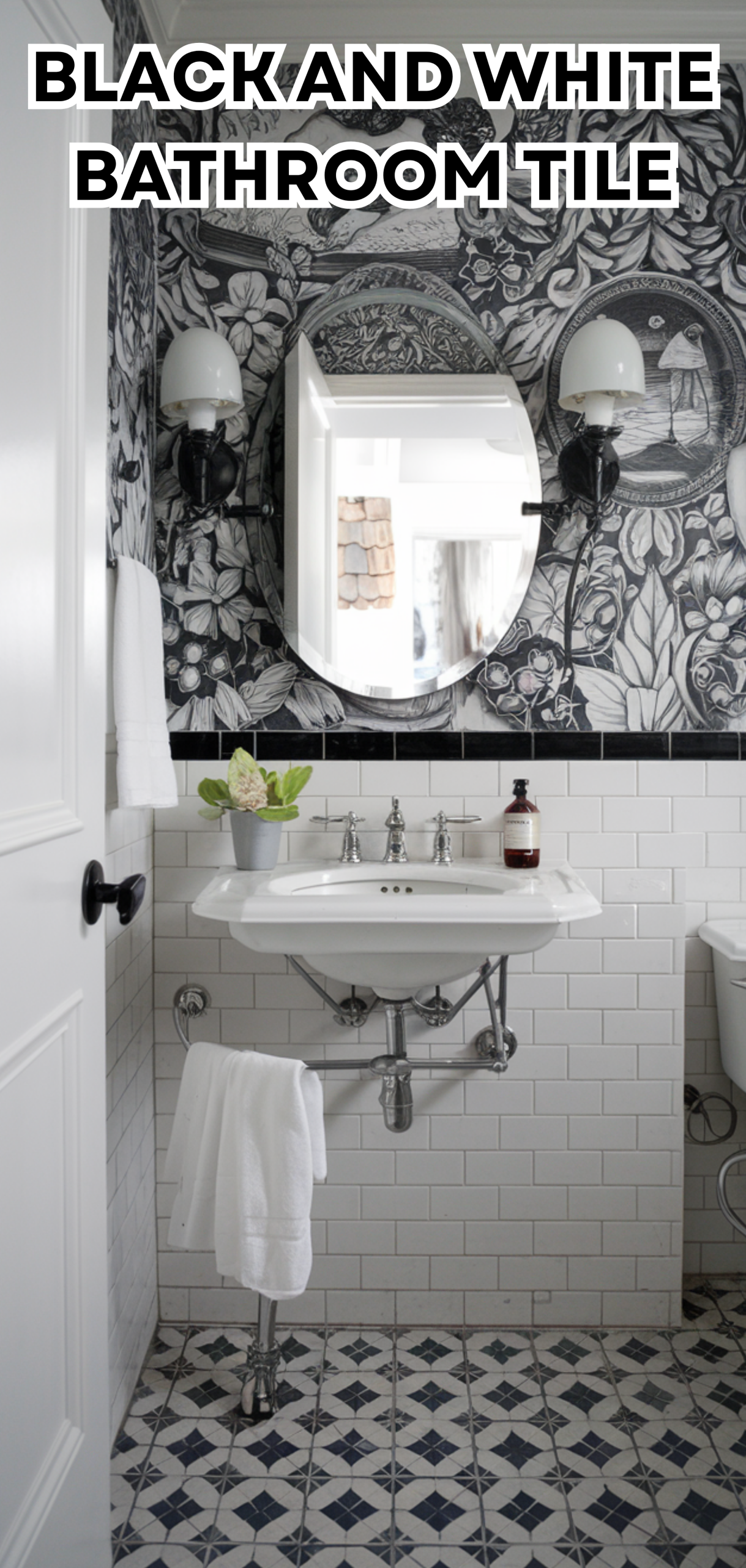 17 Amazing Black and White Bathroom Tile
