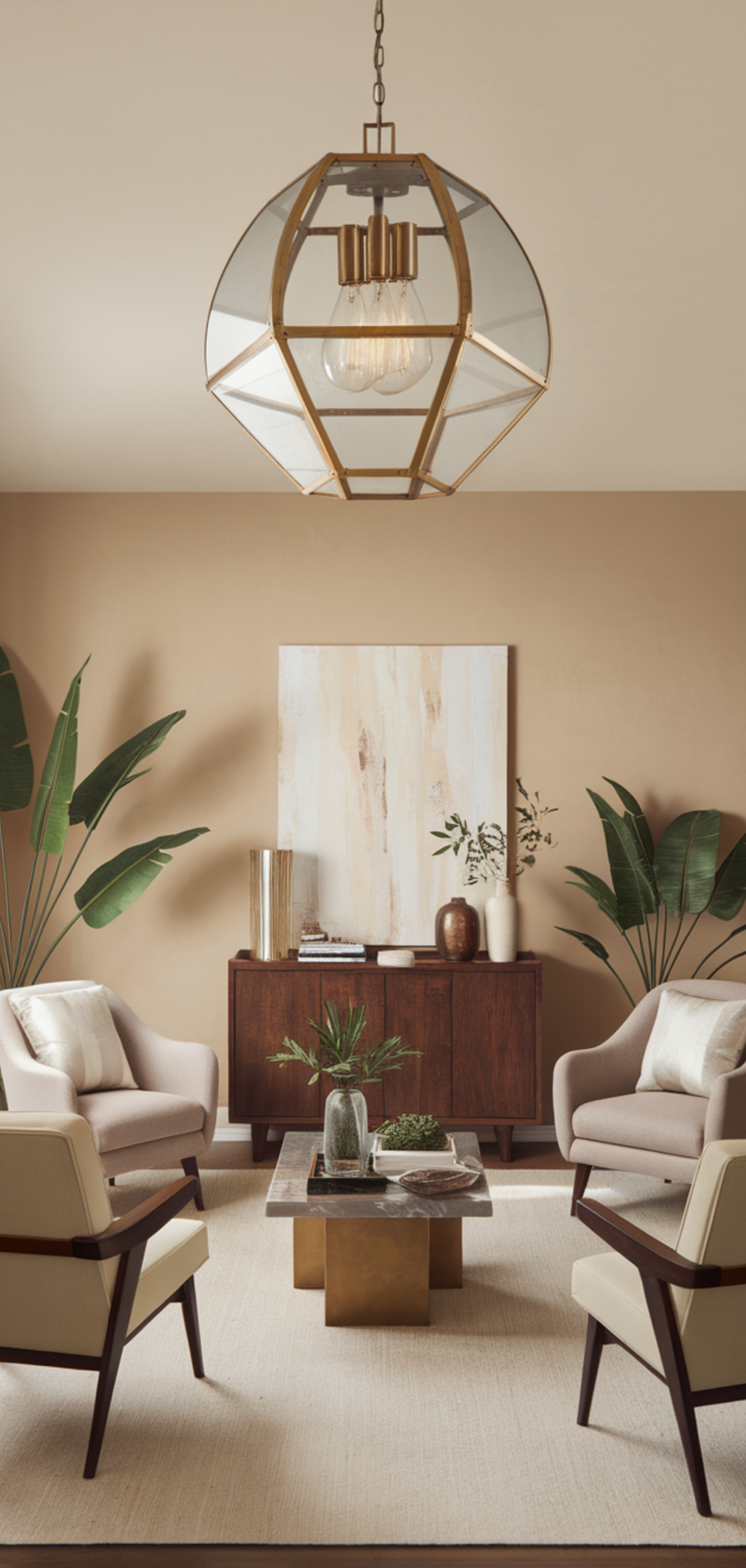 Gorgeous Boho Mid-Century Modern Living Room Ideas