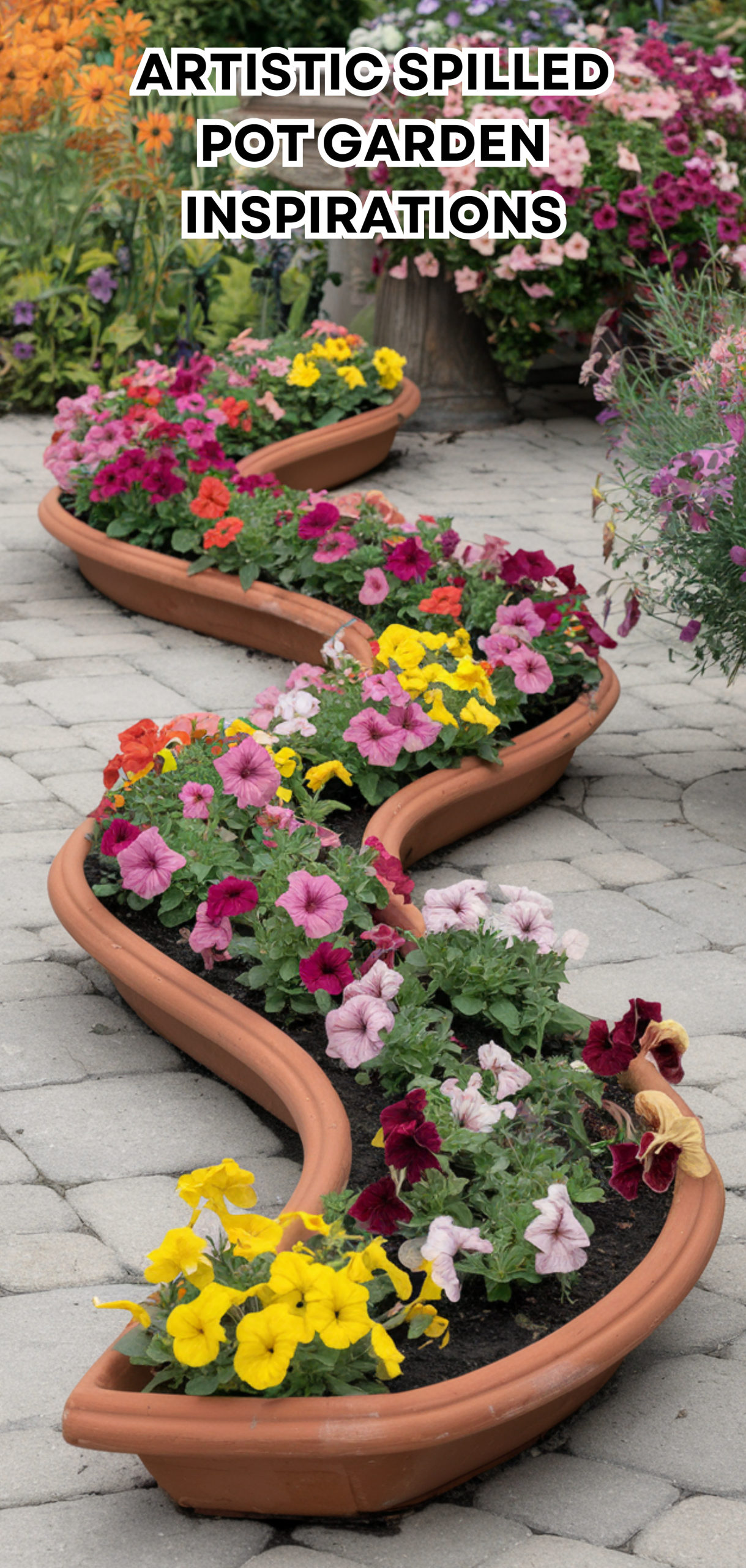 15 Perfect Artistic Spilled Pot Garden Inspirations