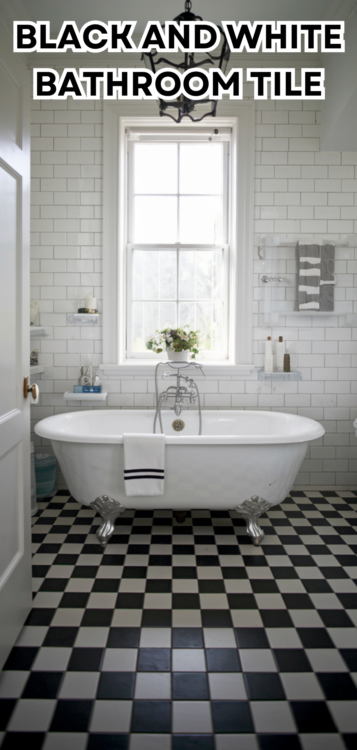 17 Amazing Black and White Bathroom Tile
