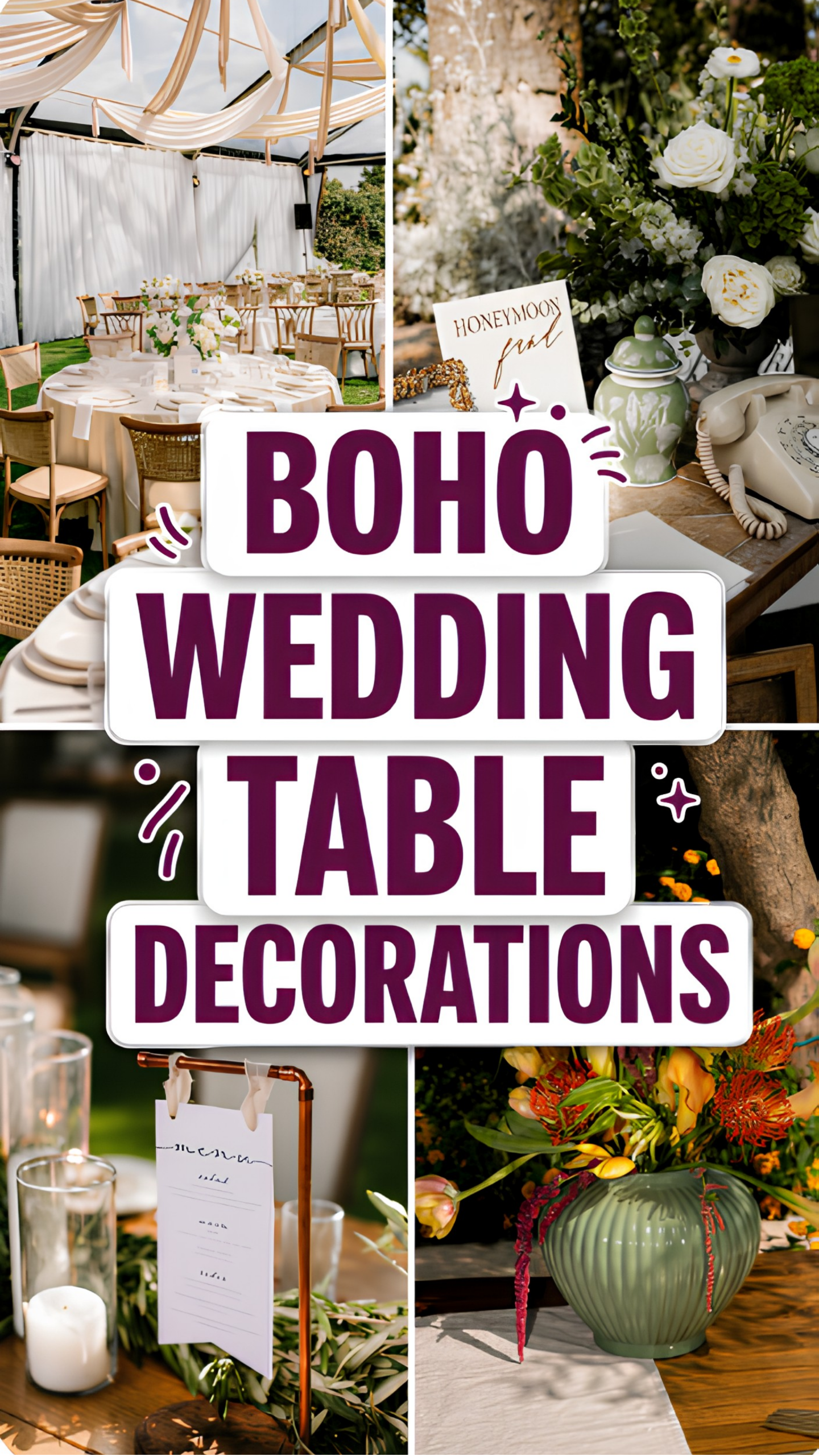 Boho Wedding Table decor