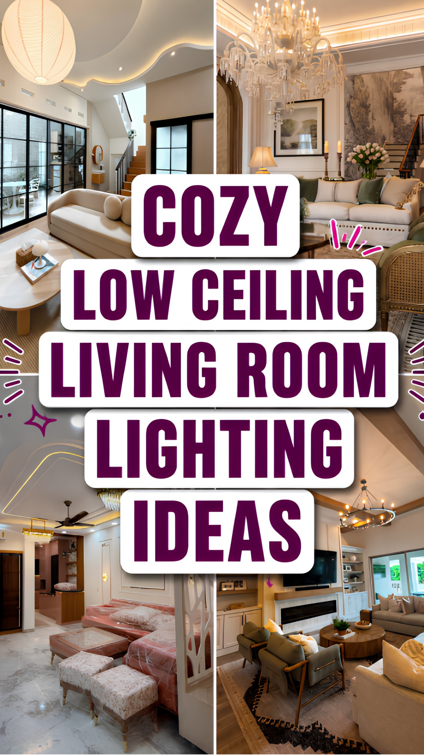 Cozy Low Ceiling Living Room Lighting Ideas