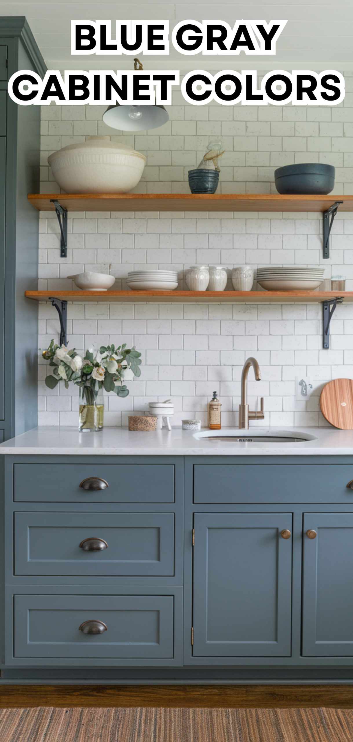 16 Blue Gray Cabinet Colors to Bring Calm to Your Kitchen