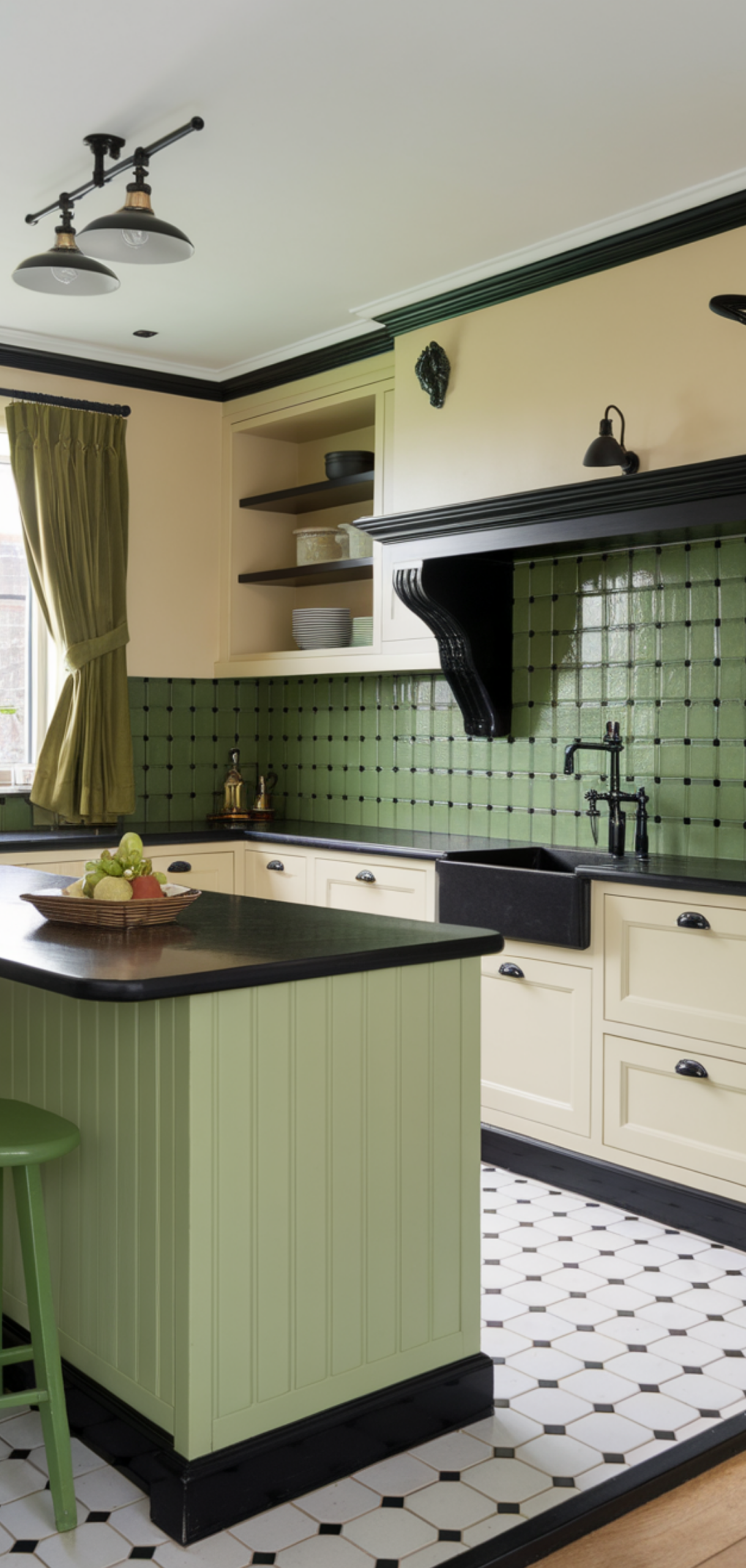 Inspiring Green And Cream Kitchen Ideas