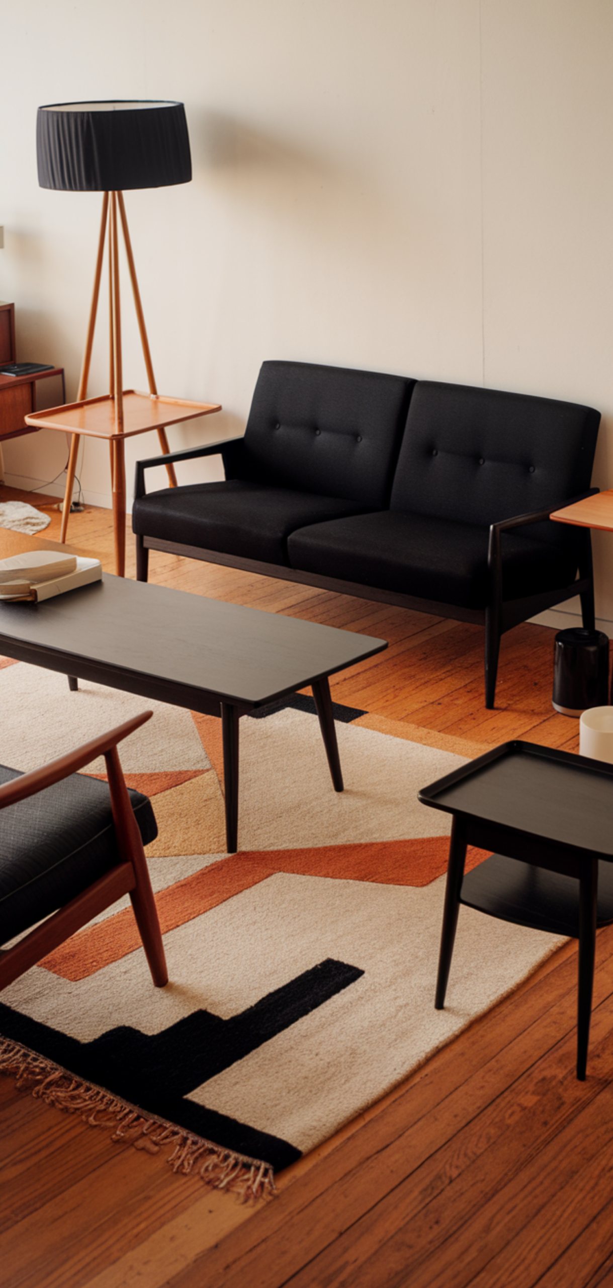 Easy Mid-Century Modern Living Room Color Palette Ideas