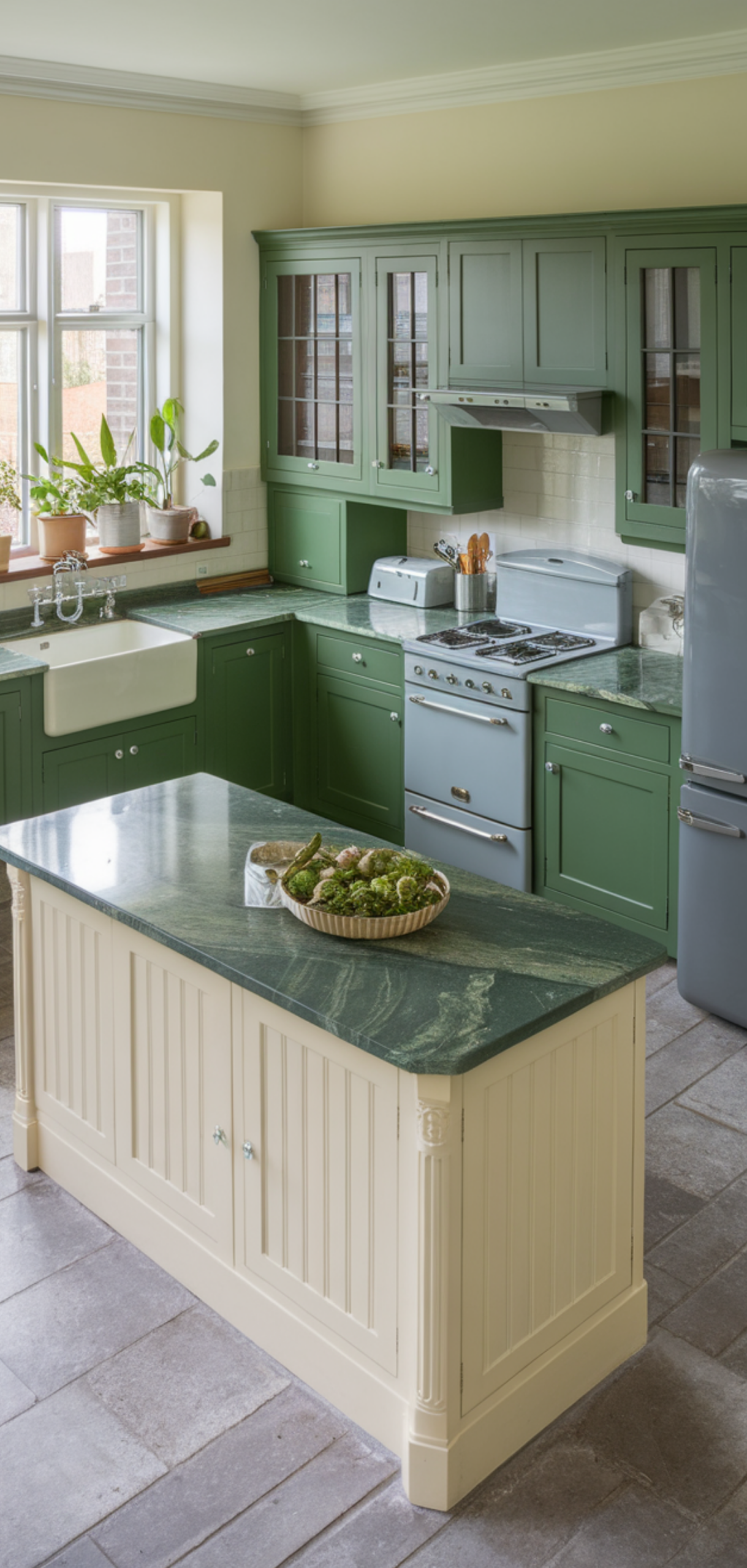 Inspiring Green And Cream Kitchen Ideas