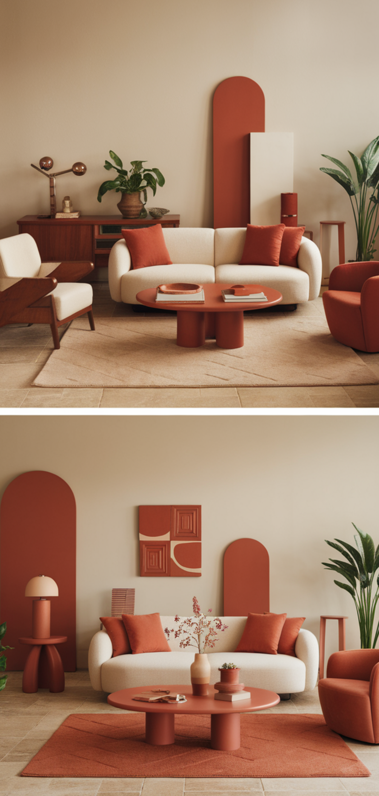 Easy Mid-Century Modern Living Room Color Palette Ideas