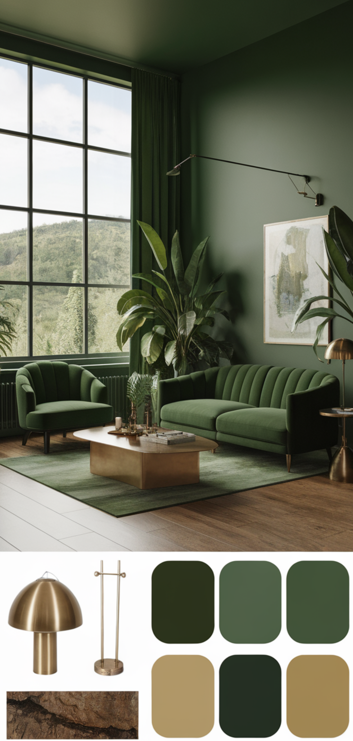 Easy Mid-Century Modern Living Room Color Palette Ideas