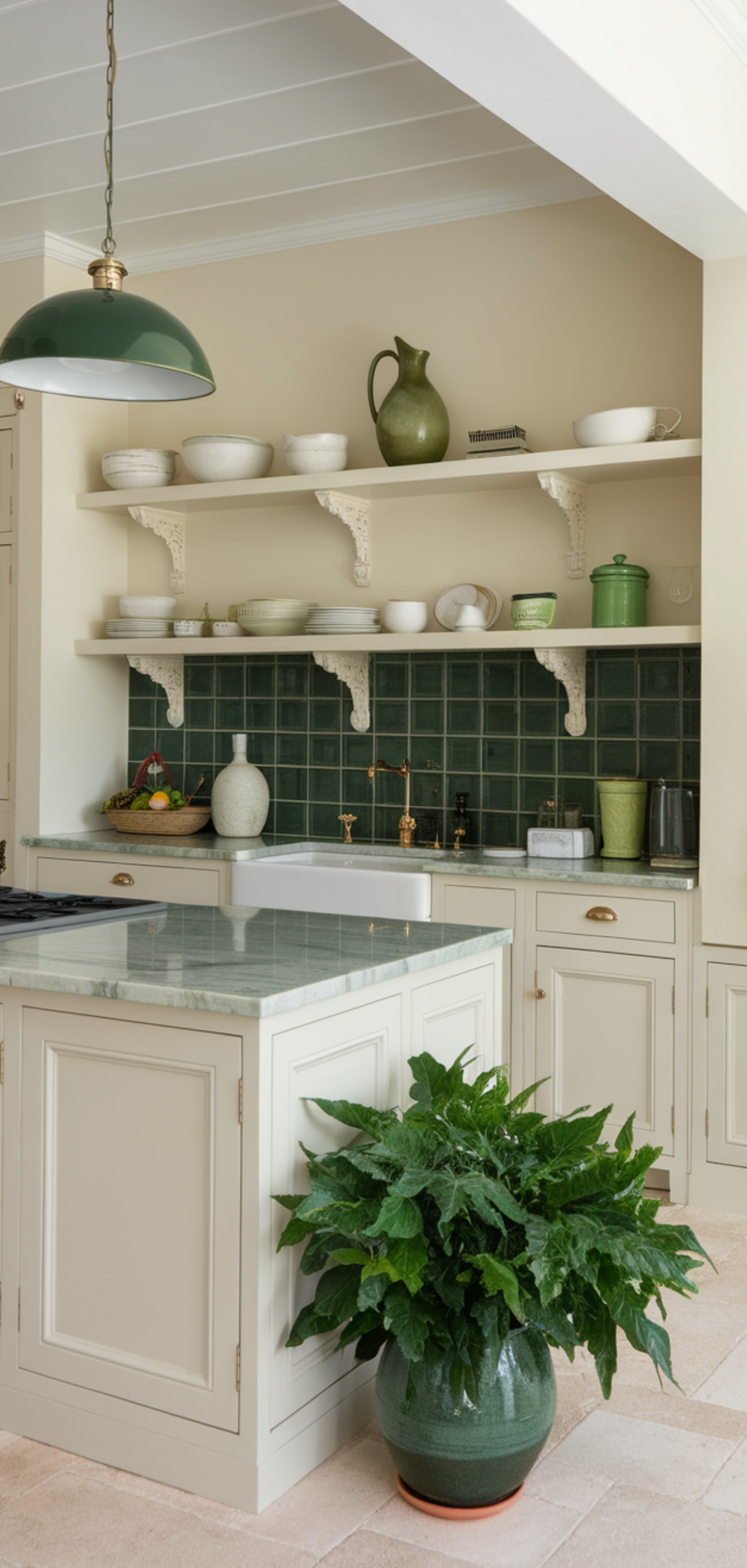 Inspiring Green And Cream Kitchen Ideas