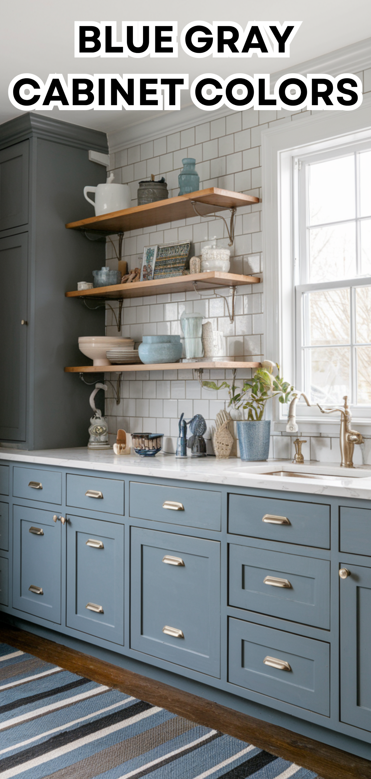 16 Blue Gray Cabinet Colors to Bring Calm to Your Kitchen