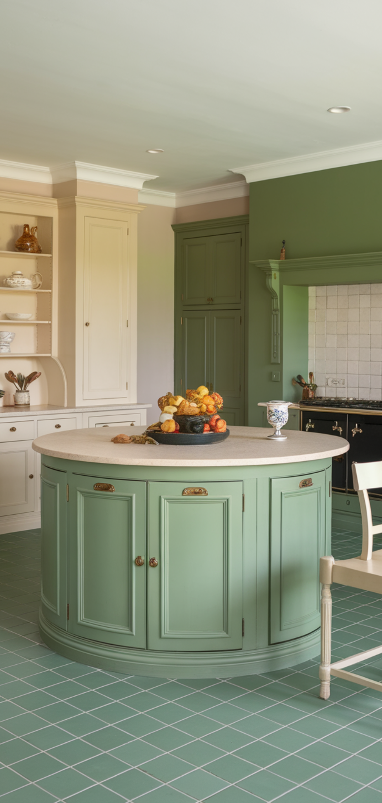 Inspiring Green And Cream Kitchen Ideas