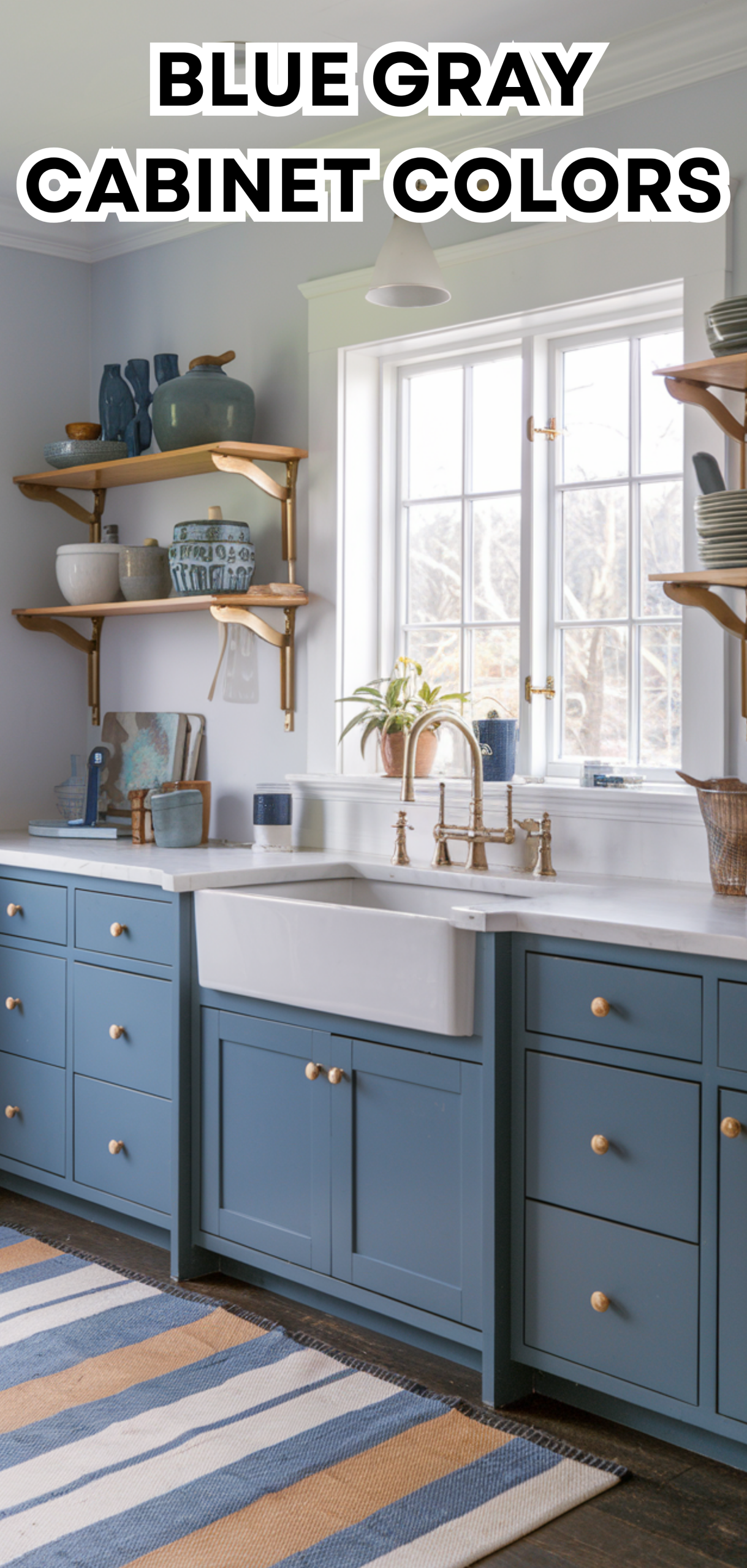 16 Blue Gray Cabinet Colors to Bring Calm to Your Kitchen