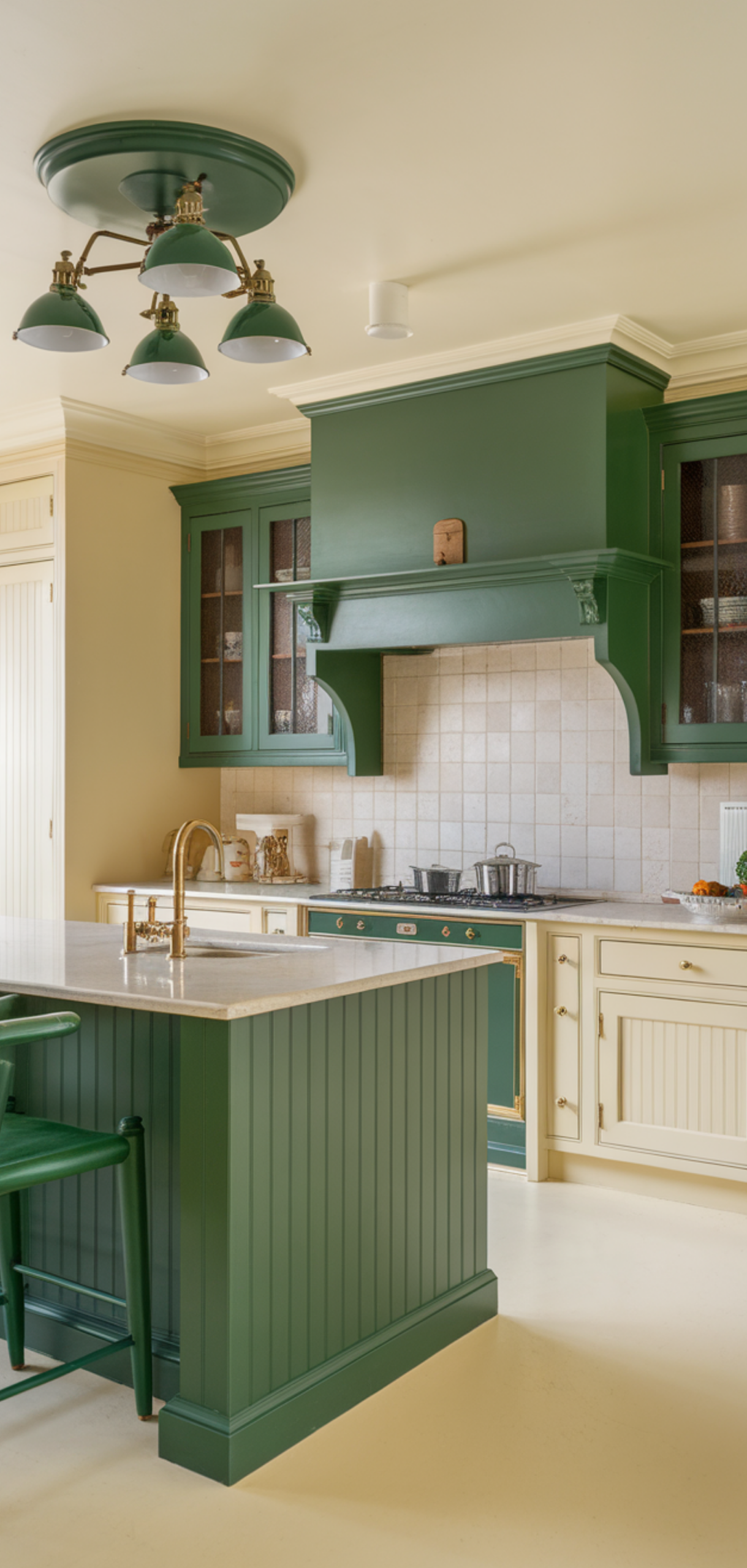 Inspiring Green And Cream Kitchen Ideas