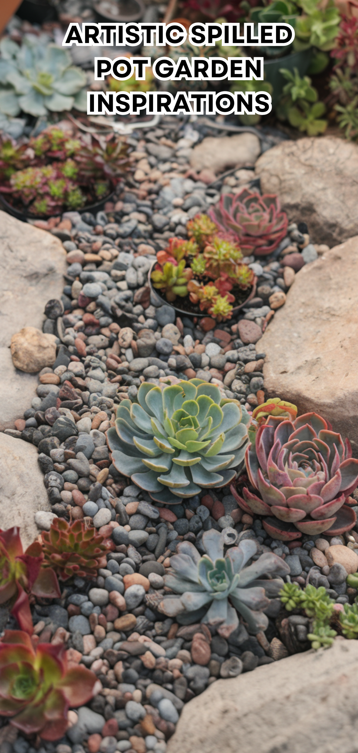 15 Perfect Artistic Spilled Pot Garden Inspirations