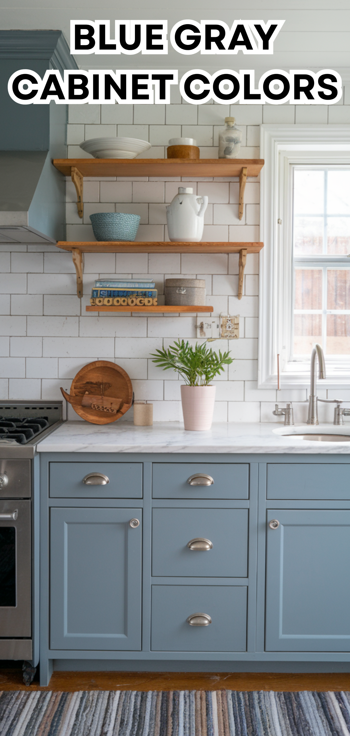 16 Blue Gray Cabinet Colors to Bring Calm to Your Kitchen