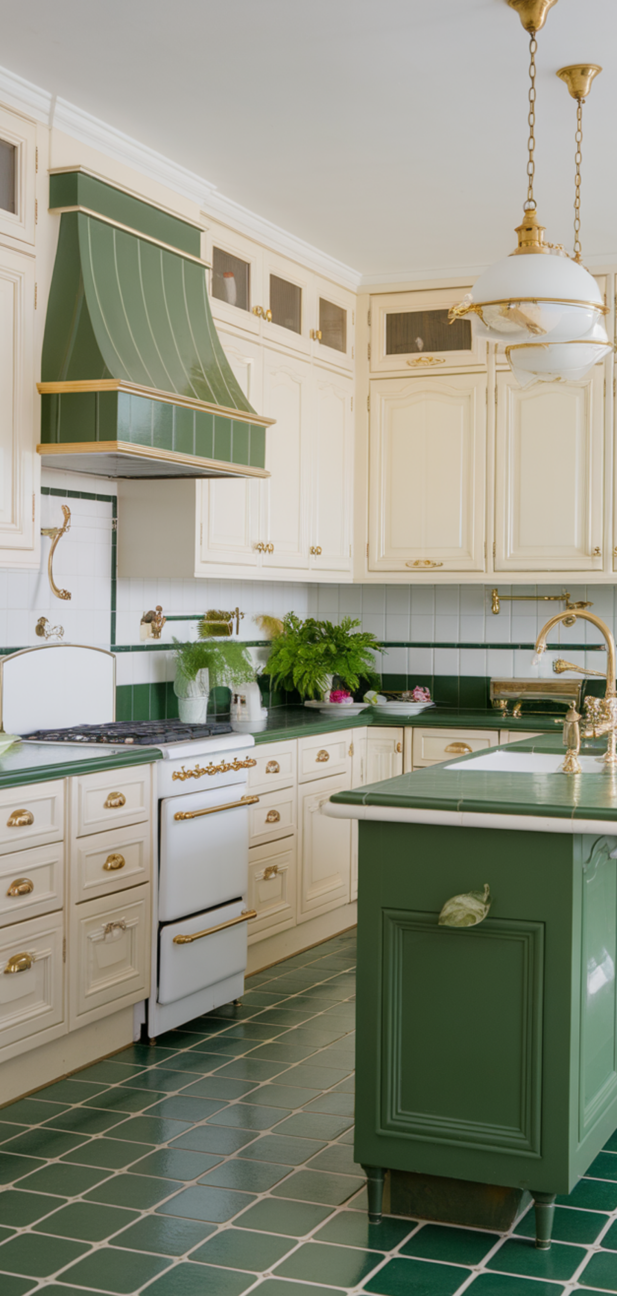 Inspiring Green And Cream Kitchen Ideas