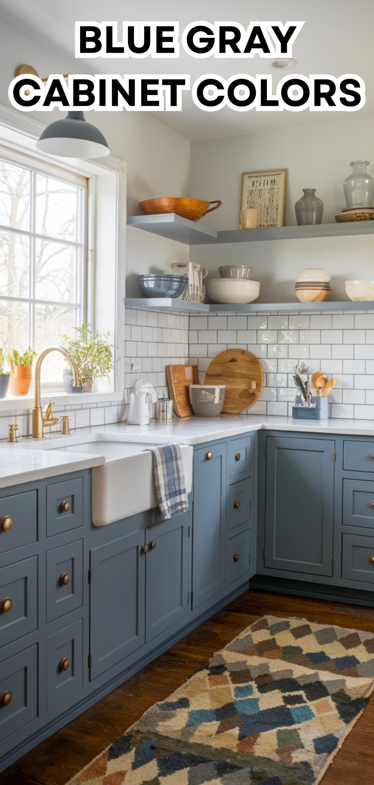 16 Blue Gray Cabinet Colors to Bring Calm to Your Kitchen