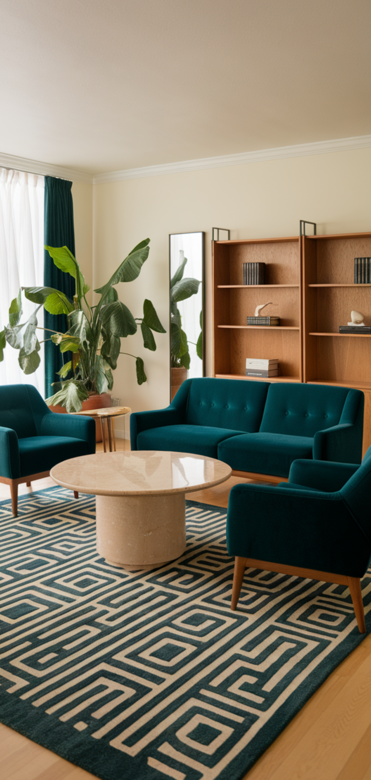 Easy Mid-Century Modern Living Room Color Palette Ideas