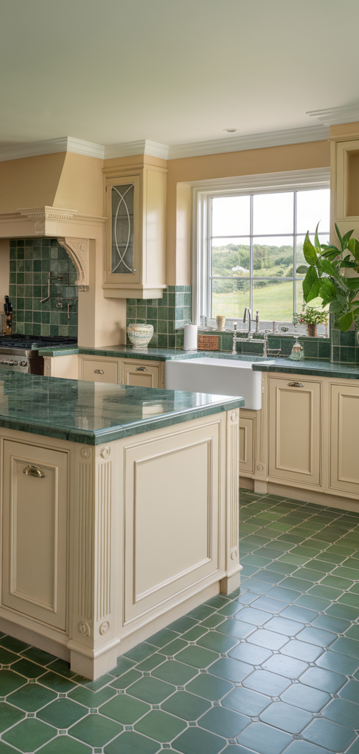 Inspiring Green And Cream Kitchen Ideas