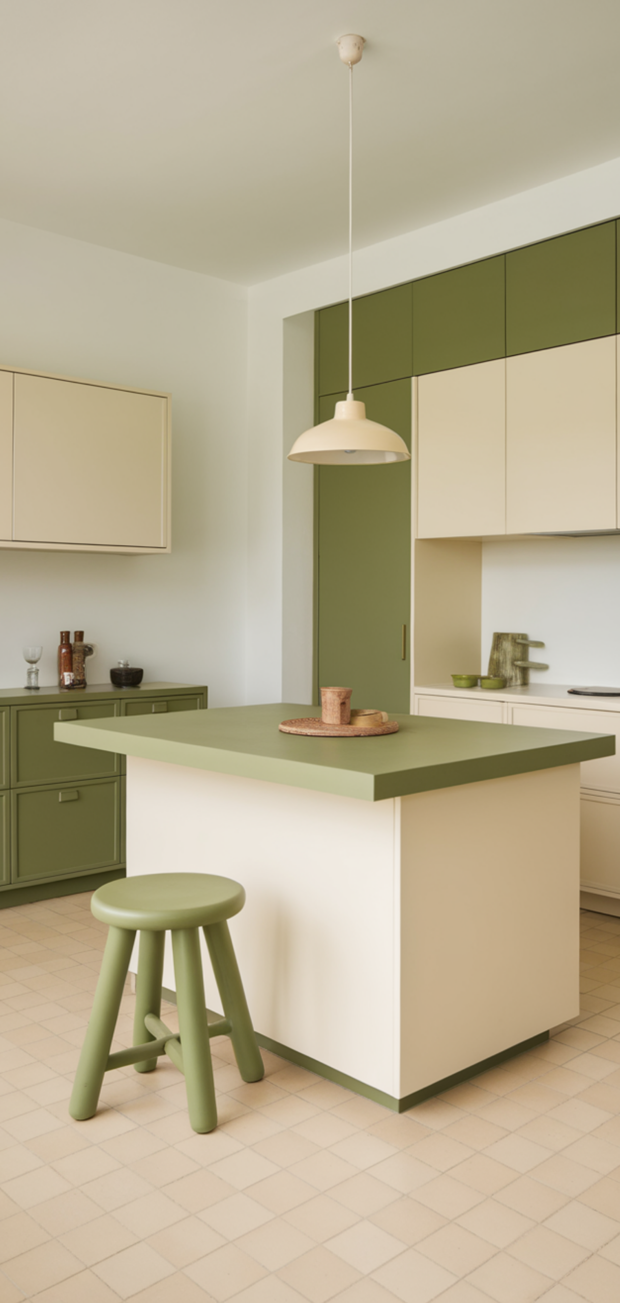 Inspiring Green And Cream Kitchen Ideas