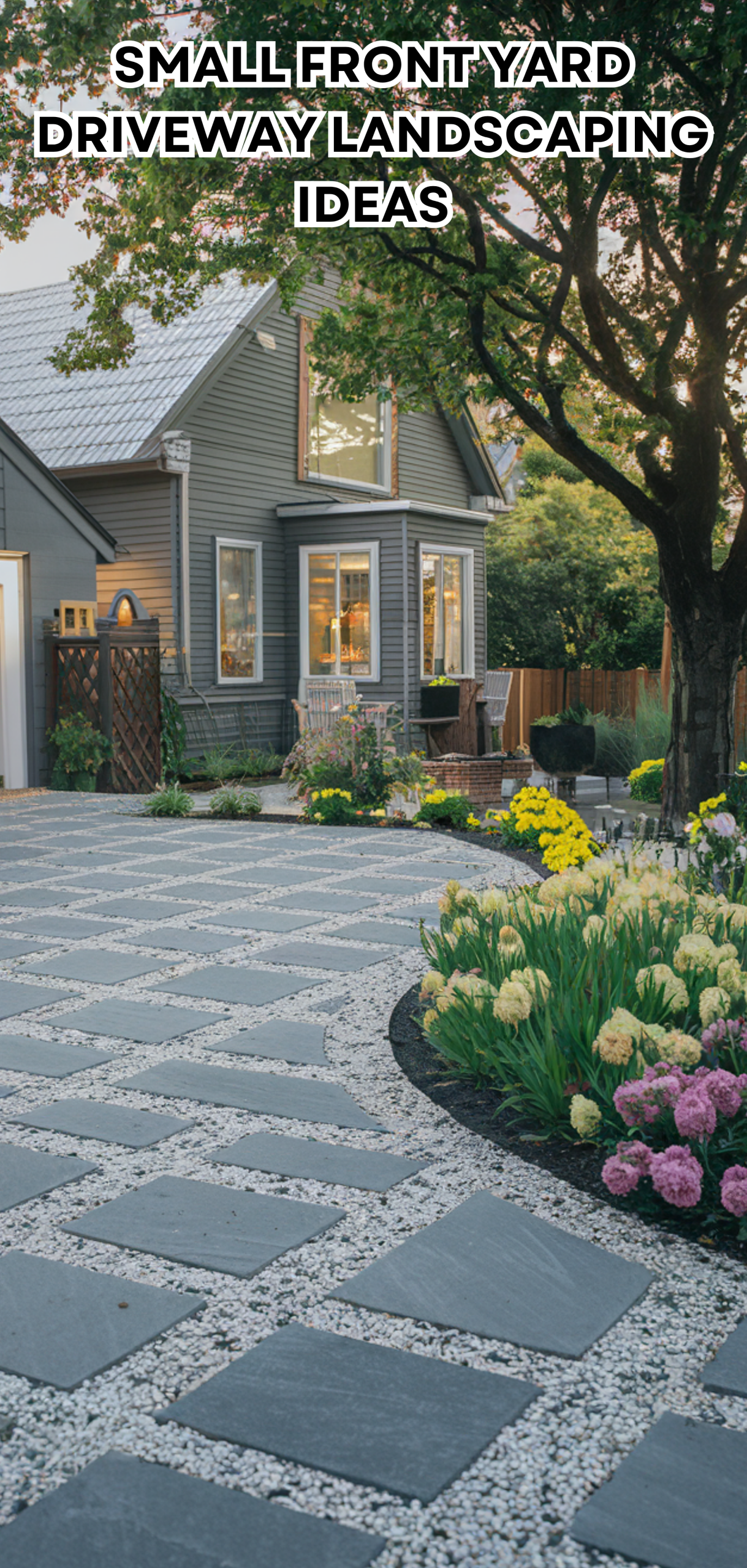 17 Amazing Small Front Yard Driveway Landscaping Ideas