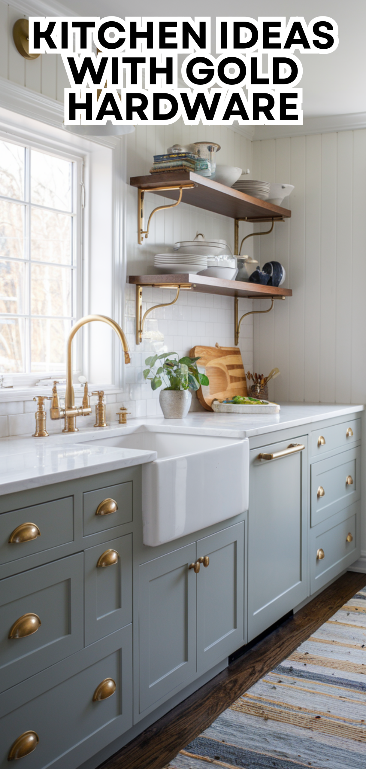 17 Stunning Kitchen Ideas with Gold Hardware