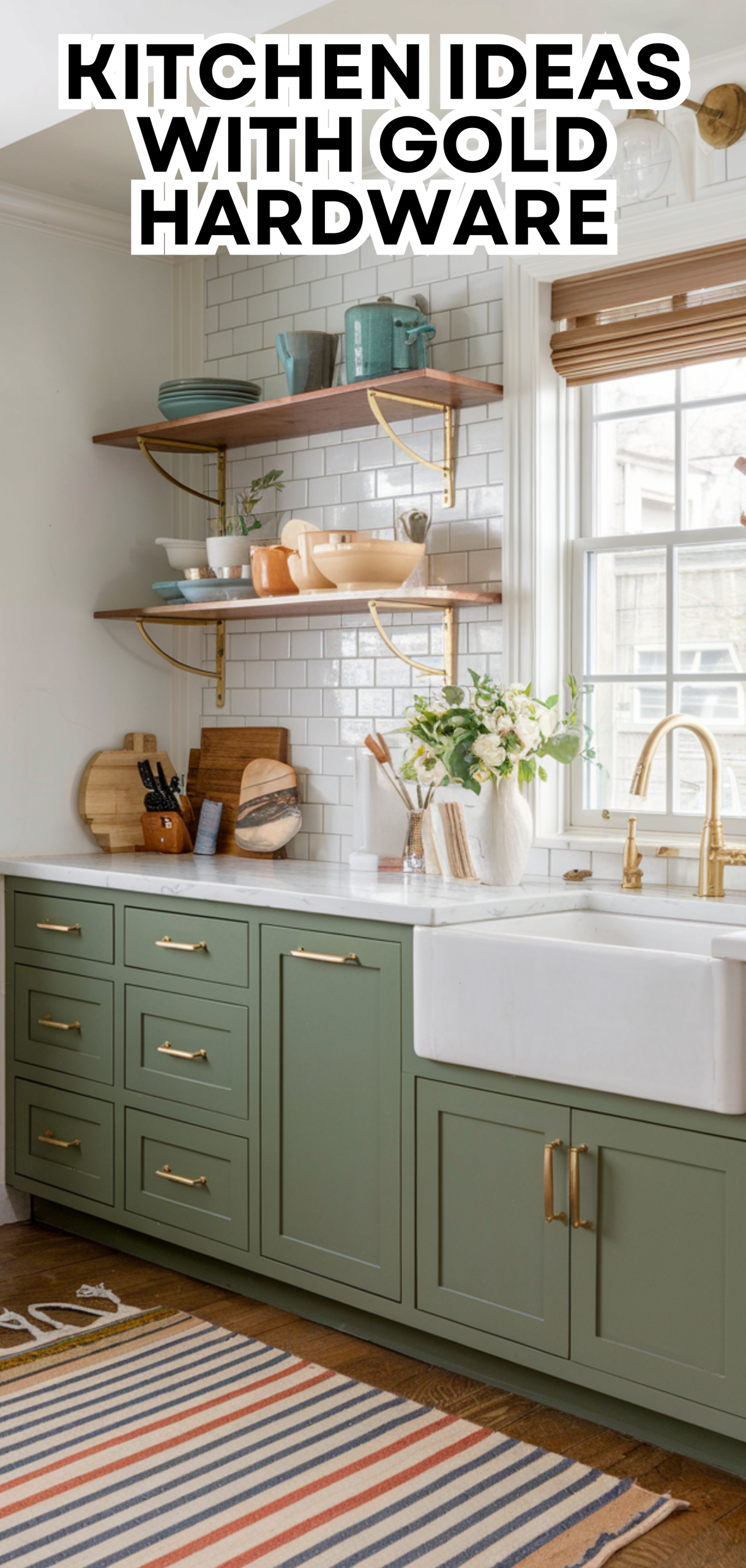 17 Stunning Kitchen Ideas with Gold Hardware