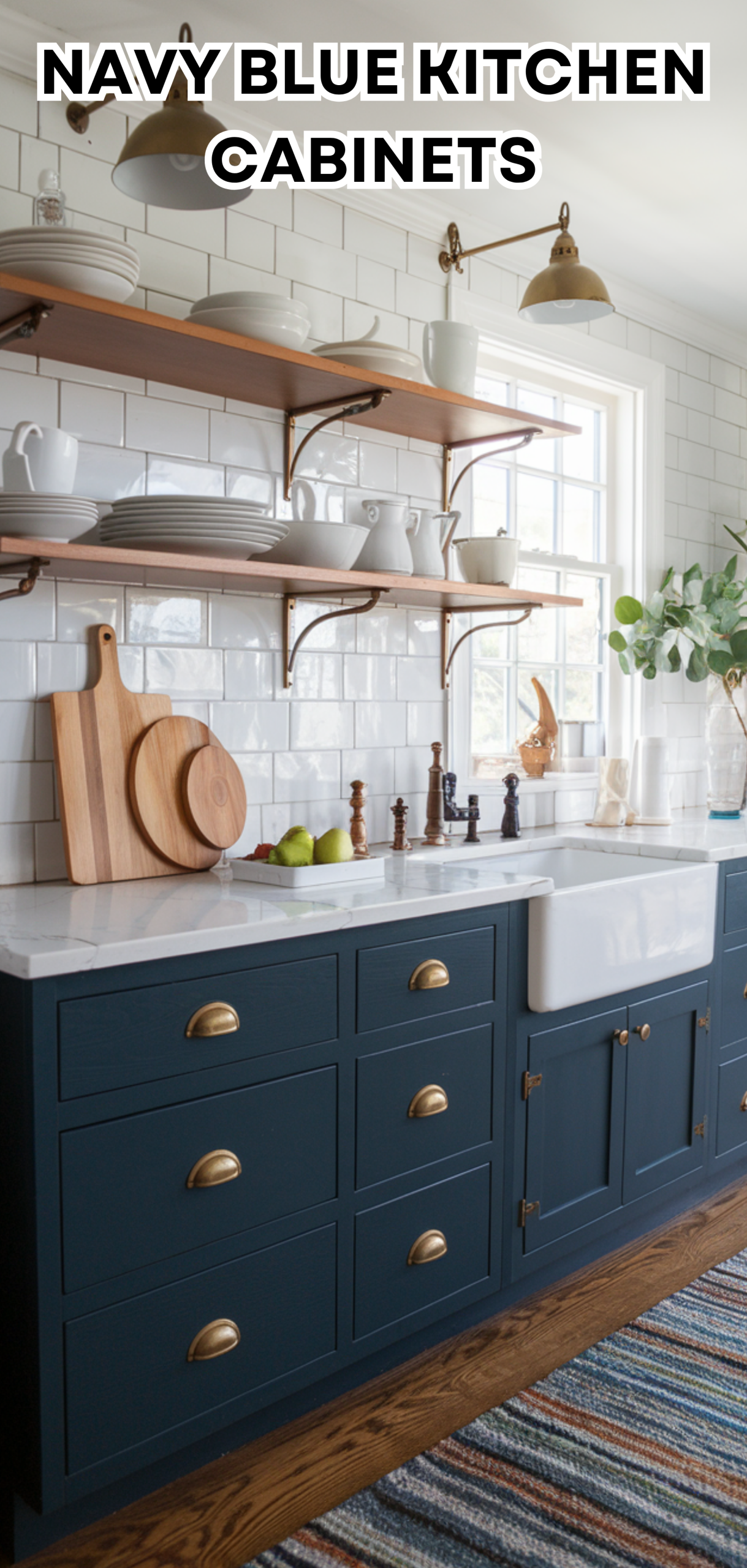 17 Trendy Navy Blue Kitchen Cabinets