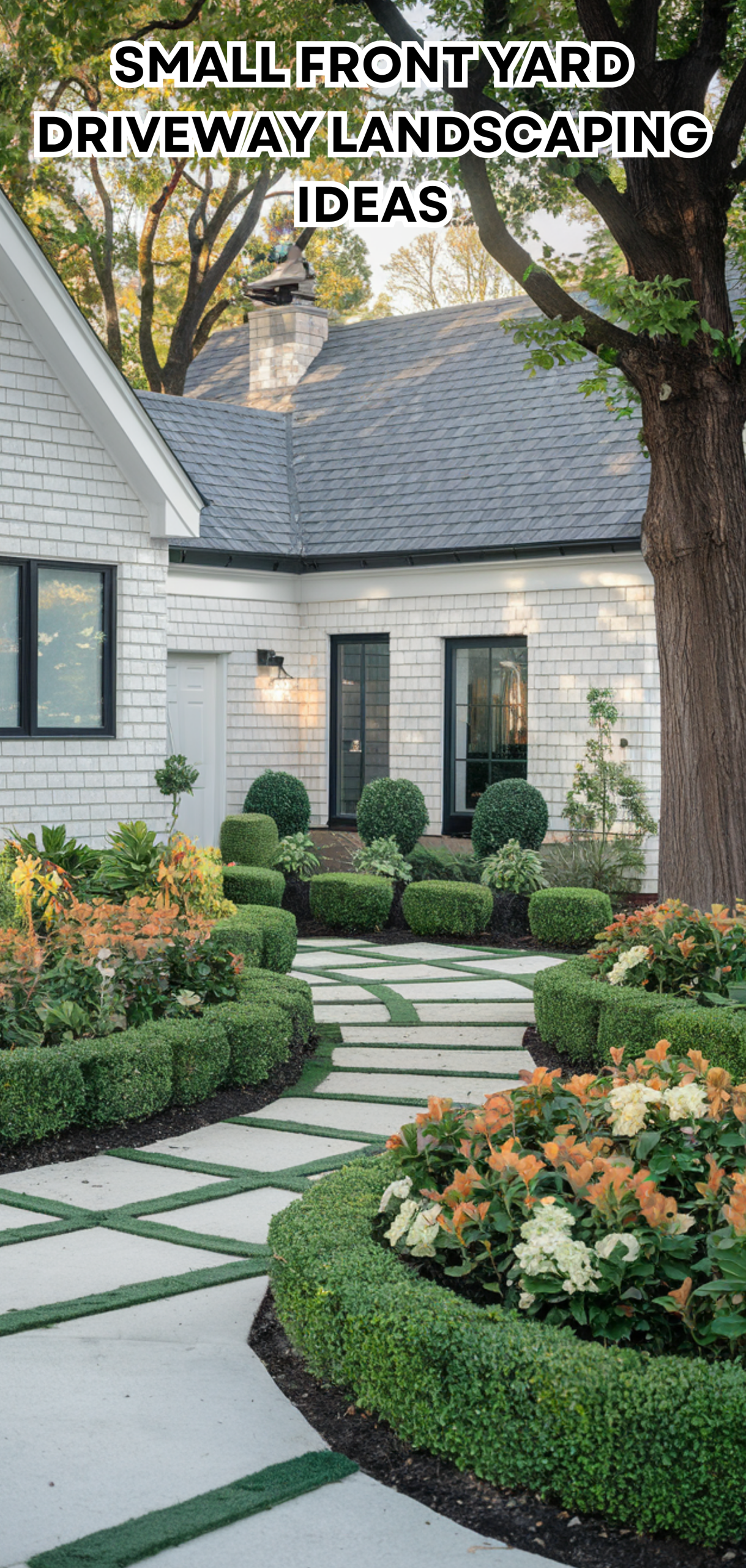 17 Amazing Small Front Yard Driveway Landscaping Ideas