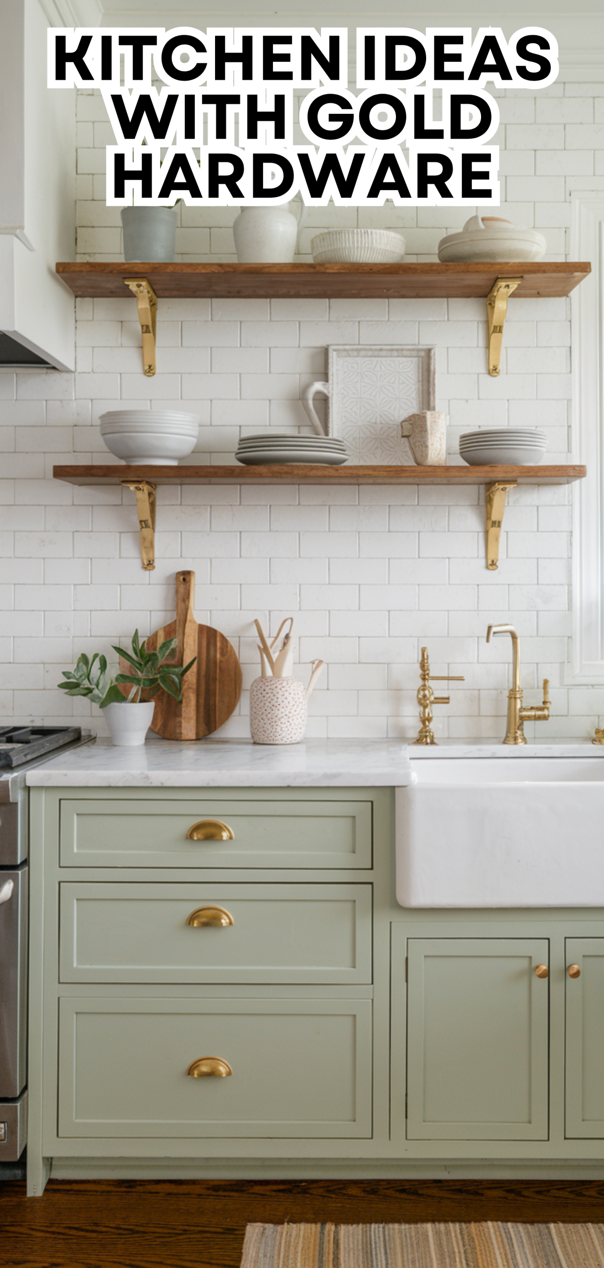 17 Stunning Kitchen Ideas with Gold Hardware