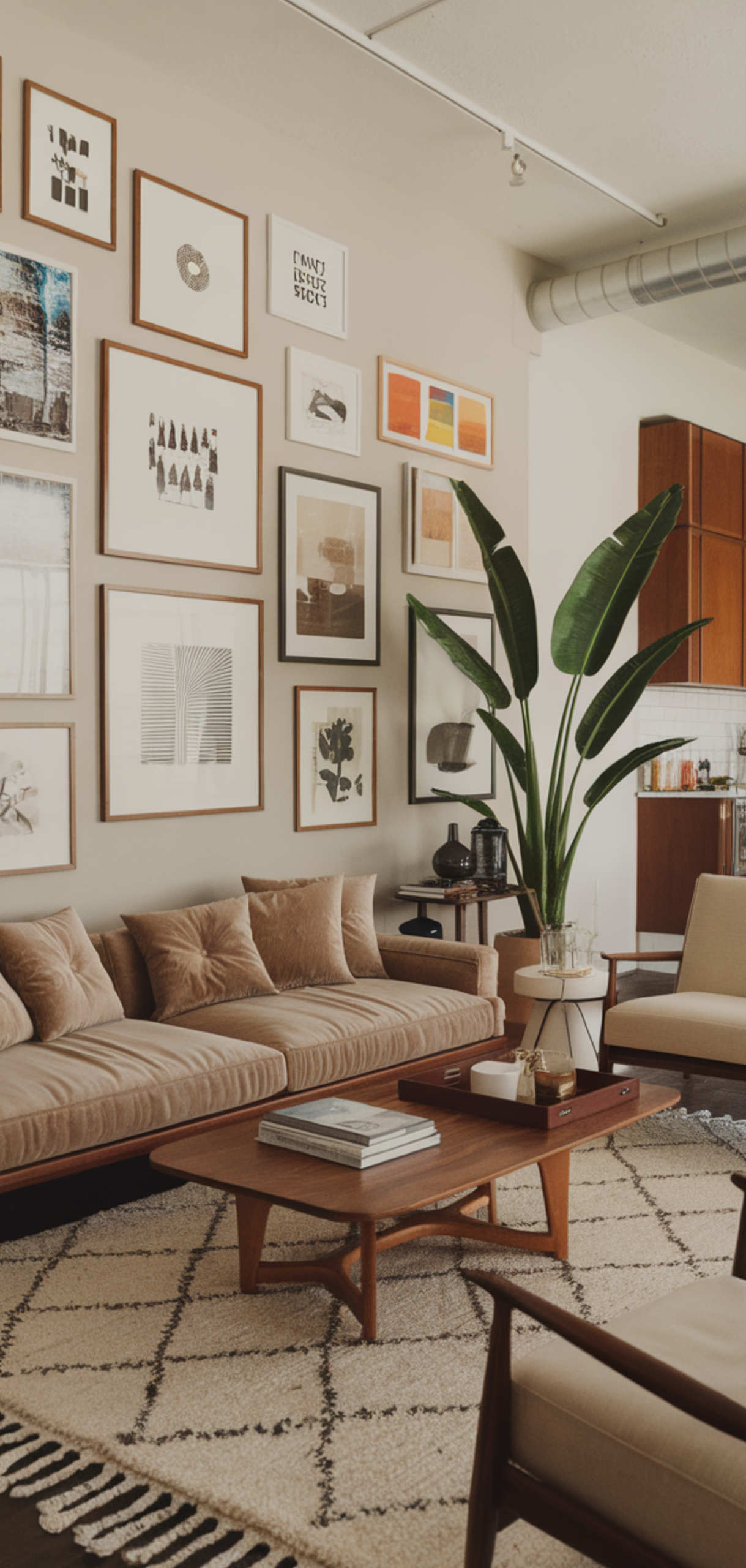 Gorgeous Boho Mid-Century Modern Living Room Ideas