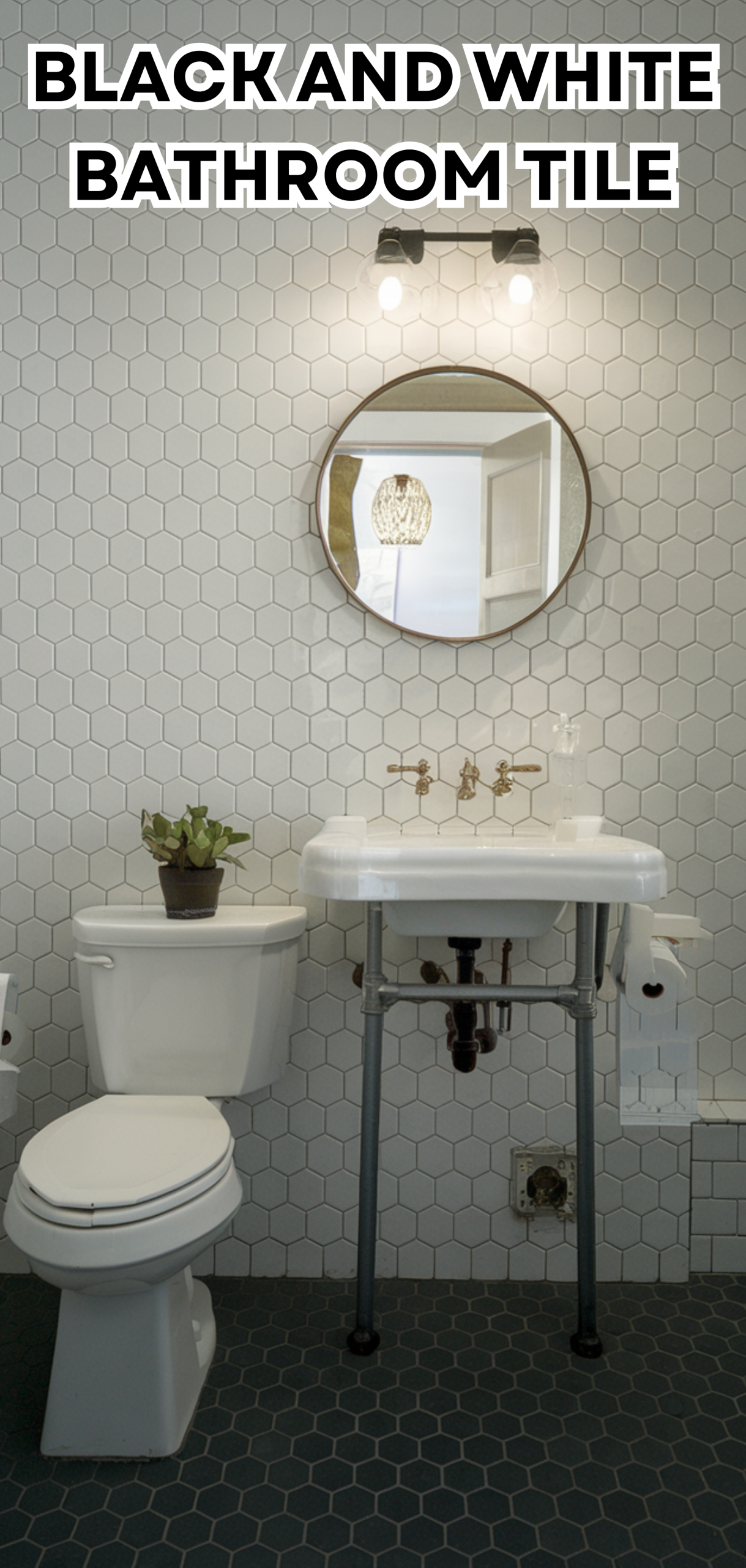 17 Amazing Black and White Bathroom Tile